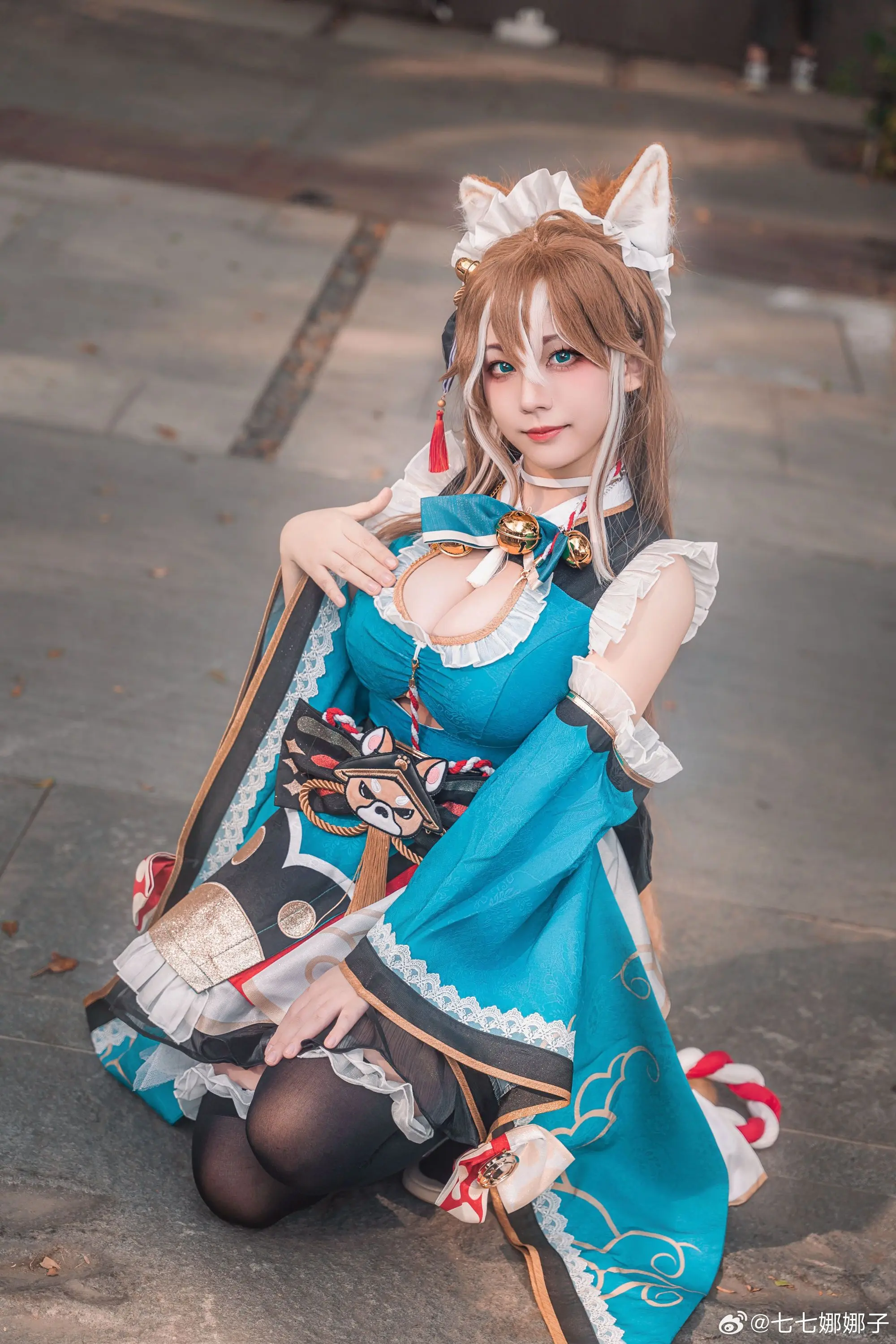 COSPLAY 希娜小姐女仆的返图来了～这套超可爱，希望下次漫展能多出作品吧～ 原神@七七娜娜子-公众号小姨ai