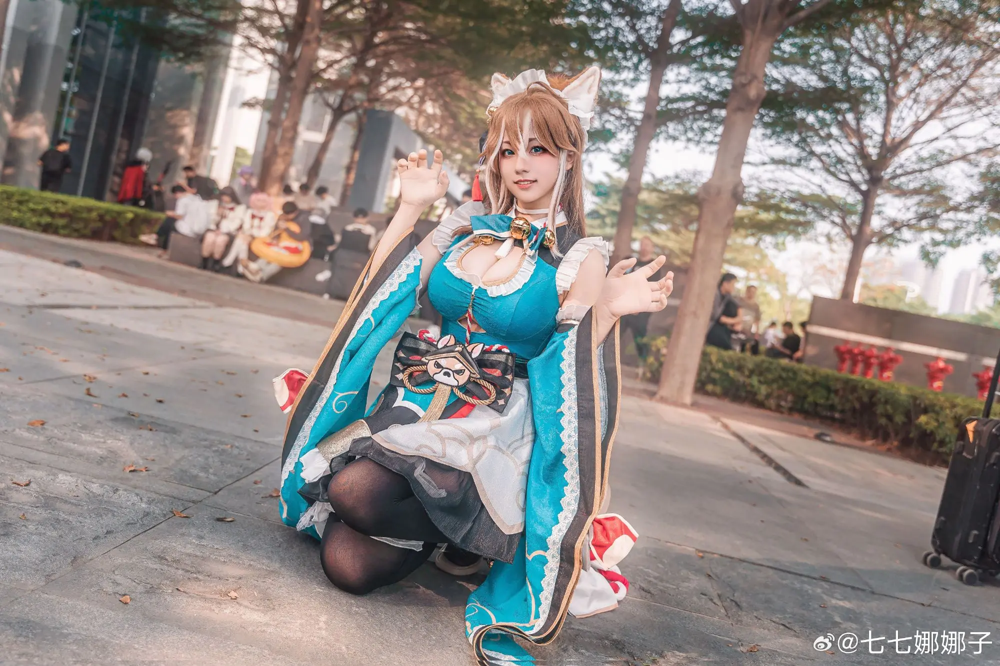 COSPLAY 希娜小姐女仆的返图来了～这套超可爱，希望下次漫展能多出作品吧～ 原神@七七娜娜子 COSPLAY-第7张
