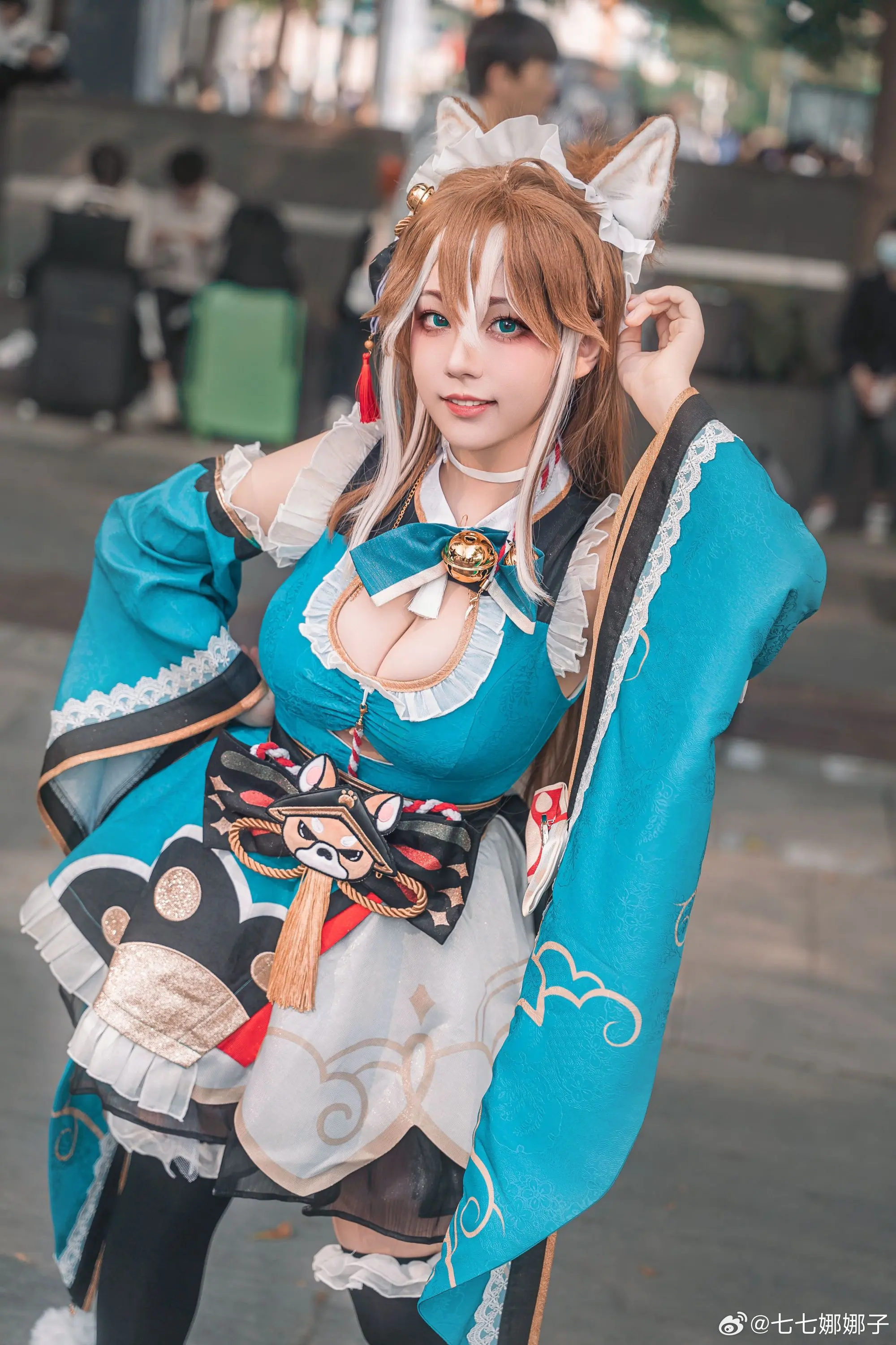 COSPLAY 希娜小姐女仆的返图来了～这套超可爱，希望下次漫展能多出作品吧～ 原神@七七娜娜子 COSPLAY-第9张