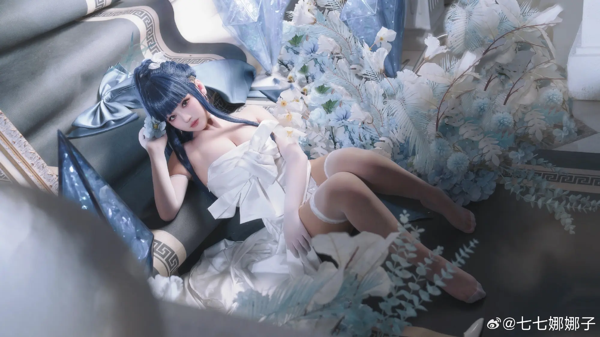 COSPLAY 晚礼服是我选的设计…！但说到底都是为了工作…！ 碧蓝档案 纱织cos@七七娜娜子 COSPLAY-第7张