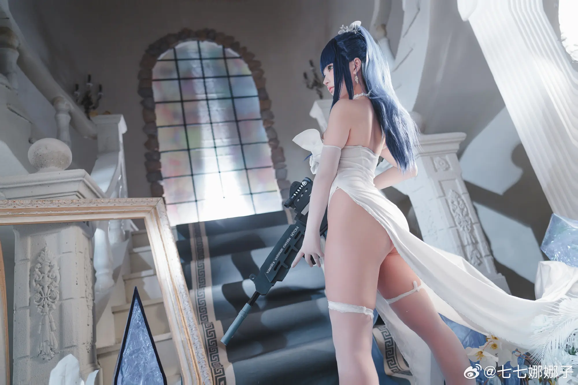 COSPLAY 晚礼服是我选的设计…！但说到底都是为了工作…！ 碧蓝档案 纱织cos@七七娜娜子 COSPLAY-第6张