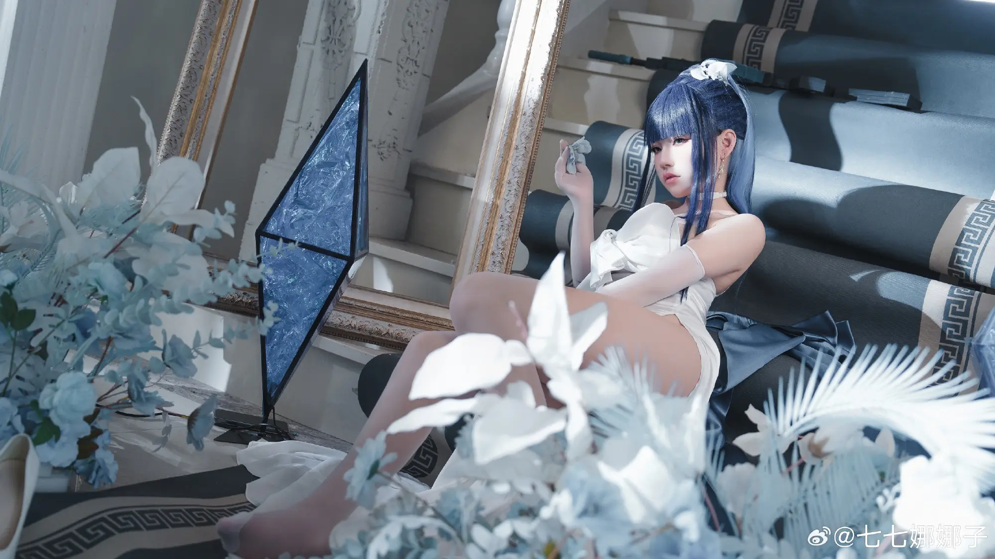 COSPLAY 晚礼服是我选的设计…！但说到底都是为了工作…！ 碧蓝档案 纱织cos@七七娜娜子 COSPLAY-第8张