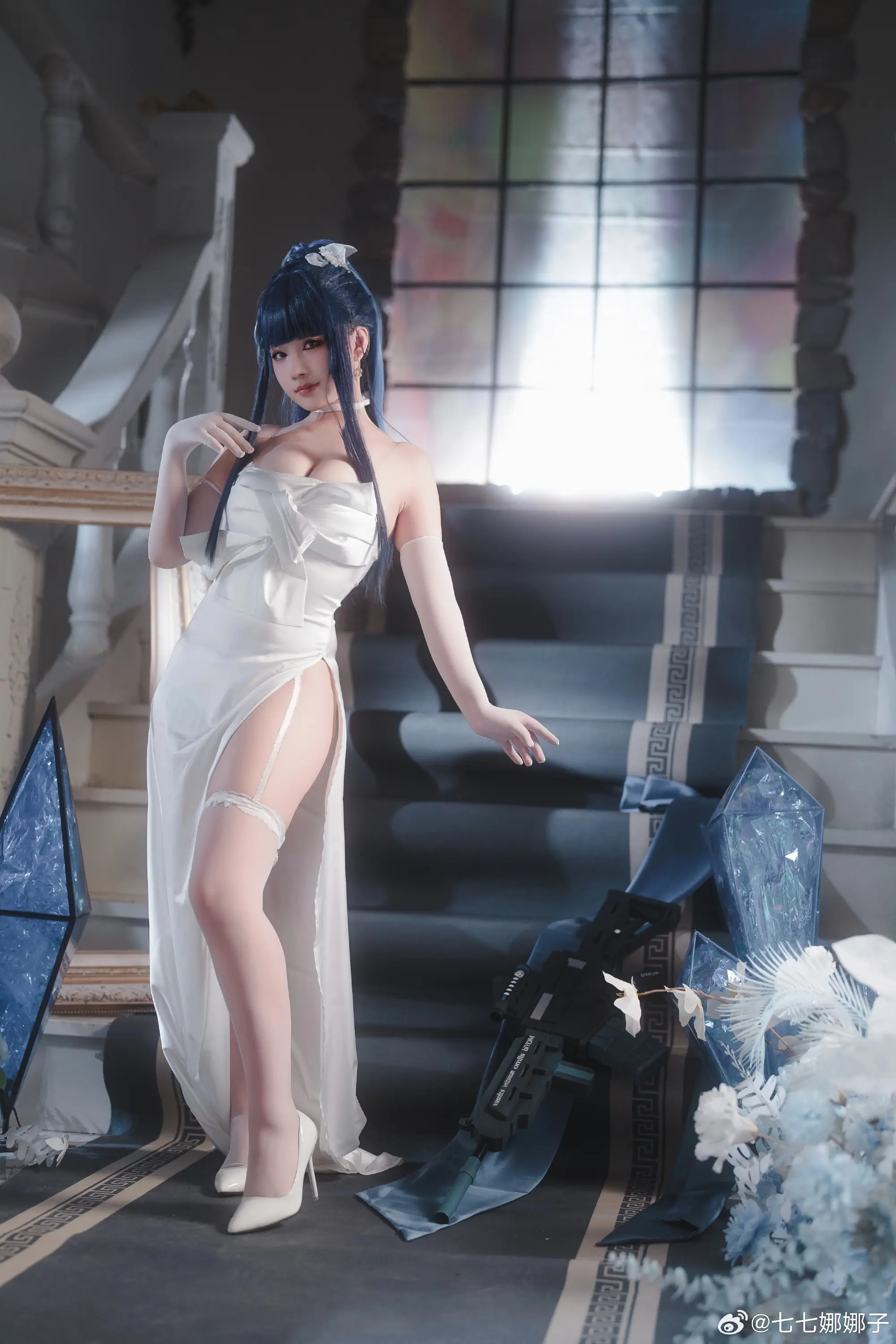 COSPLAY 晚礼服是我选的设计…！但说到底都是为了工作…！ 碧蓝档案 纱织cos@七七娜娜子 COSPLAY-第4张