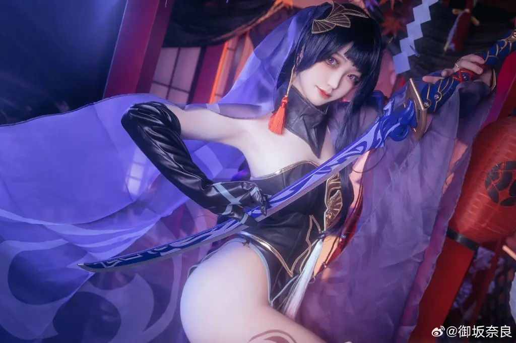 cosplay 最近大家都在问这套图所以再发一下٩(๑`н´๑)۶ 原神 雷电将军@御坂奈良 COSPLAY-第9张