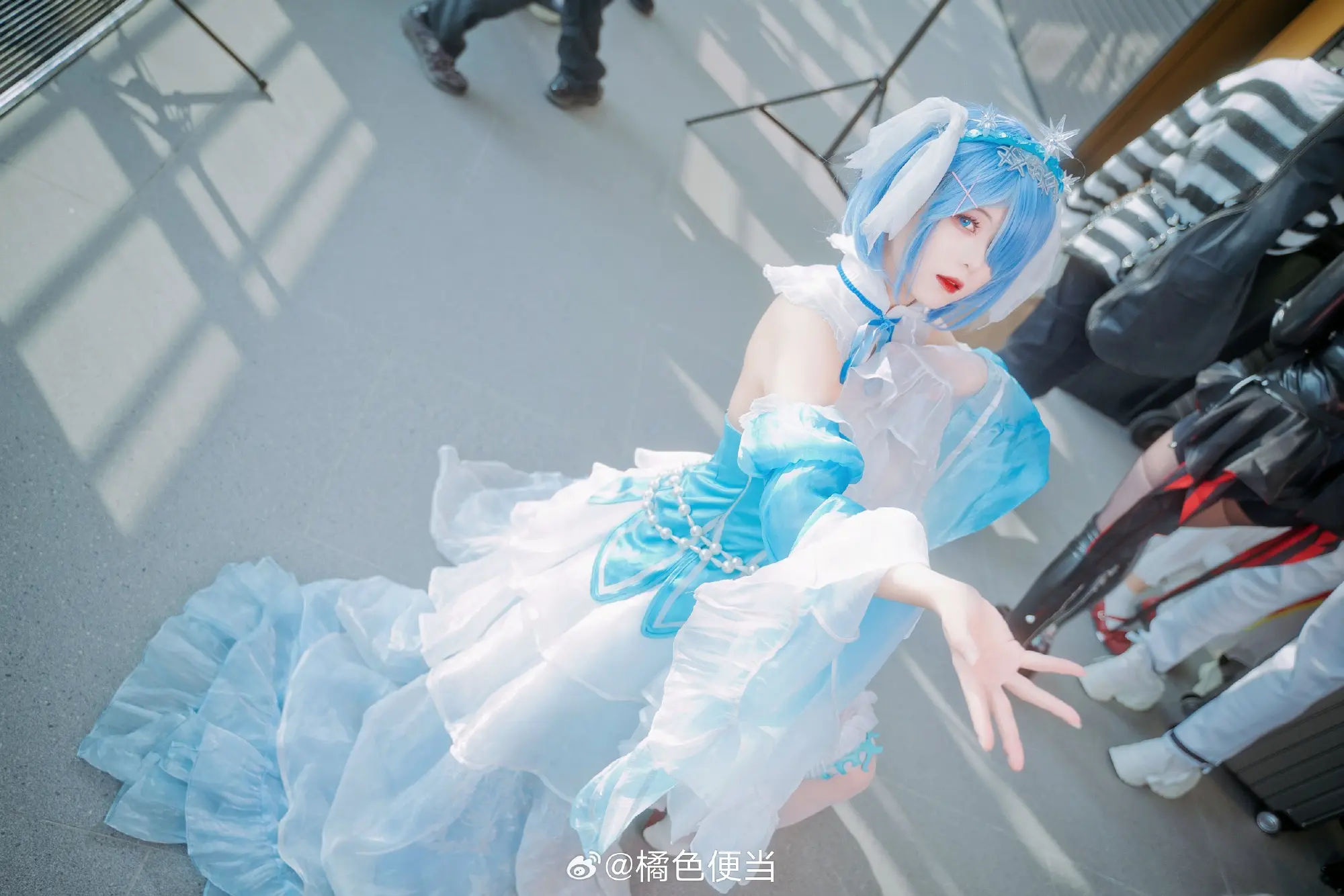 cosplay 蕾姆冰晶礼服cos@橘色便当 COSPLAY-第5张