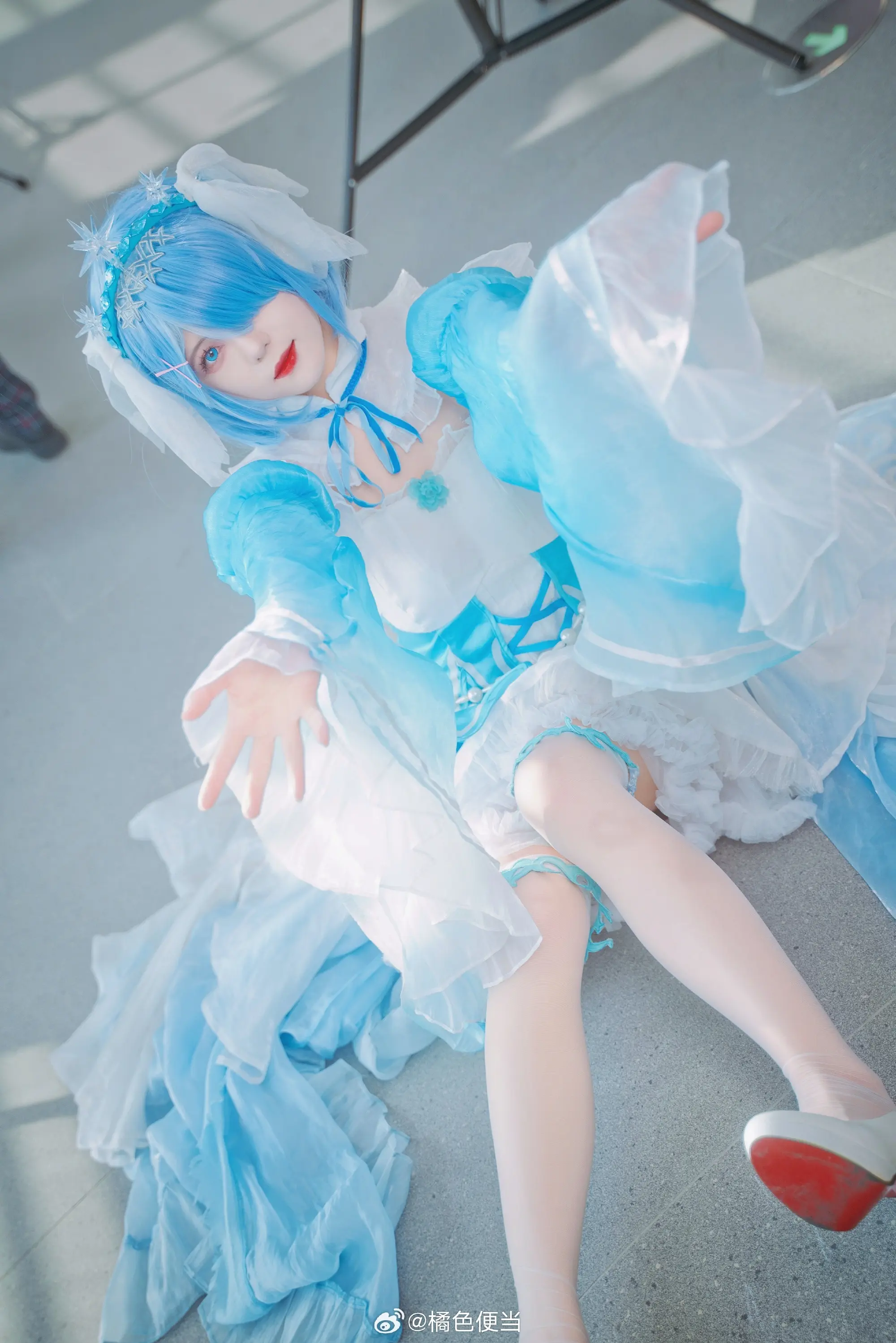 cosplay 蕾姆冰晶礼服cos@橘色便当 COSPLAY-第8张