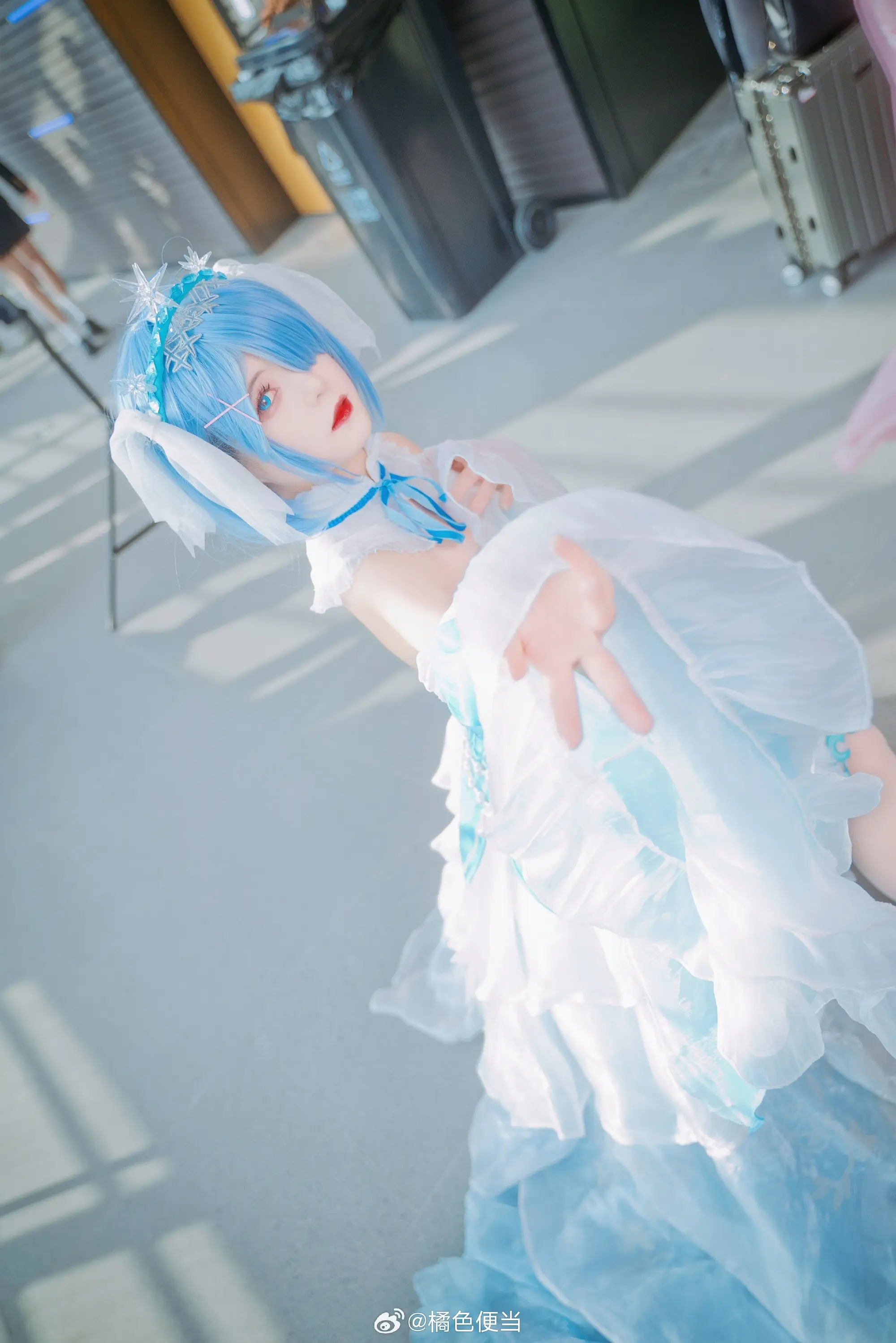 cosplay 蕾姆冰晶礼服cos@橘色便当 COSPLAY-第7张