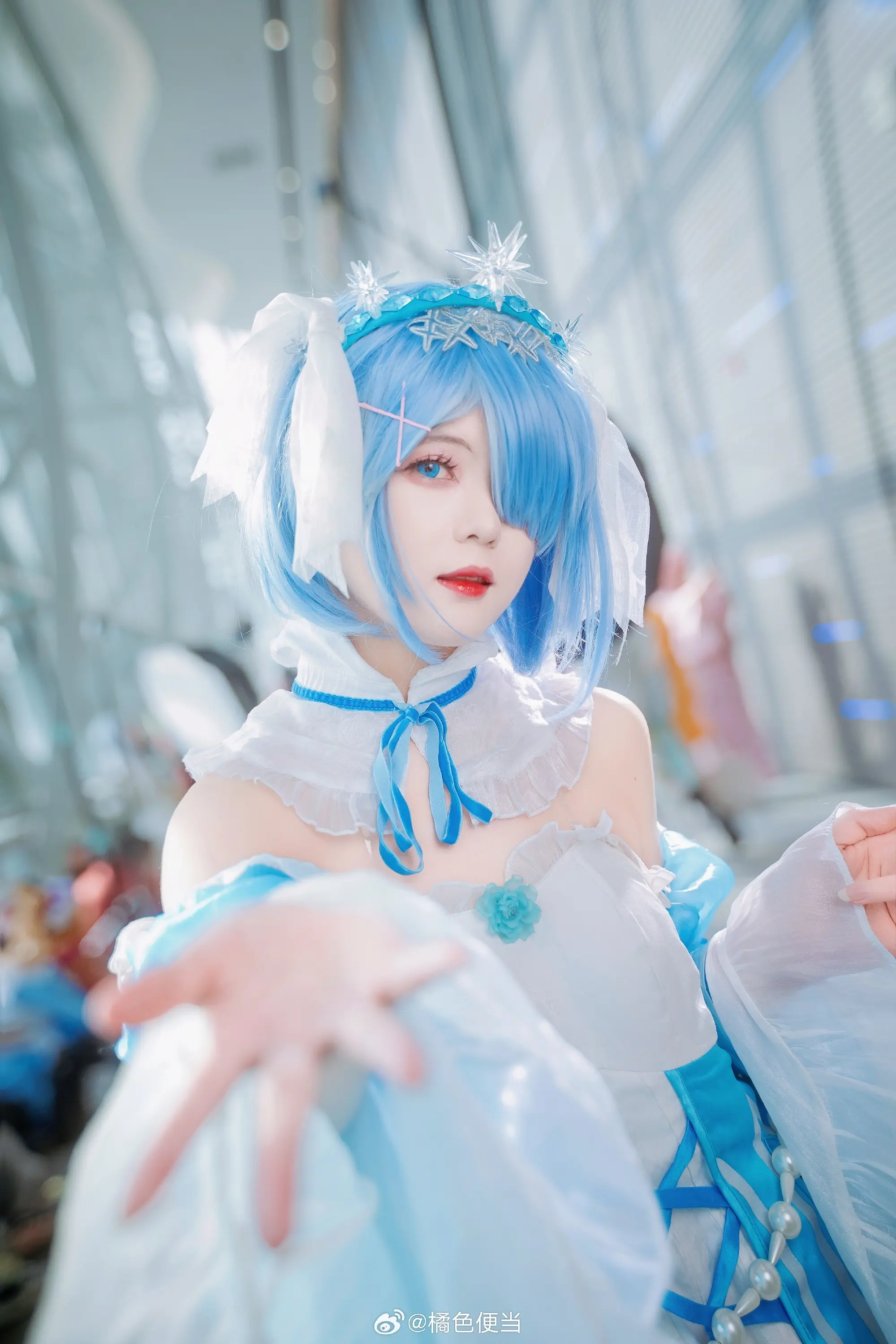 cosplay 蕾姆冰晶礼服cos@橘色便当 COSPLAY-第6张
