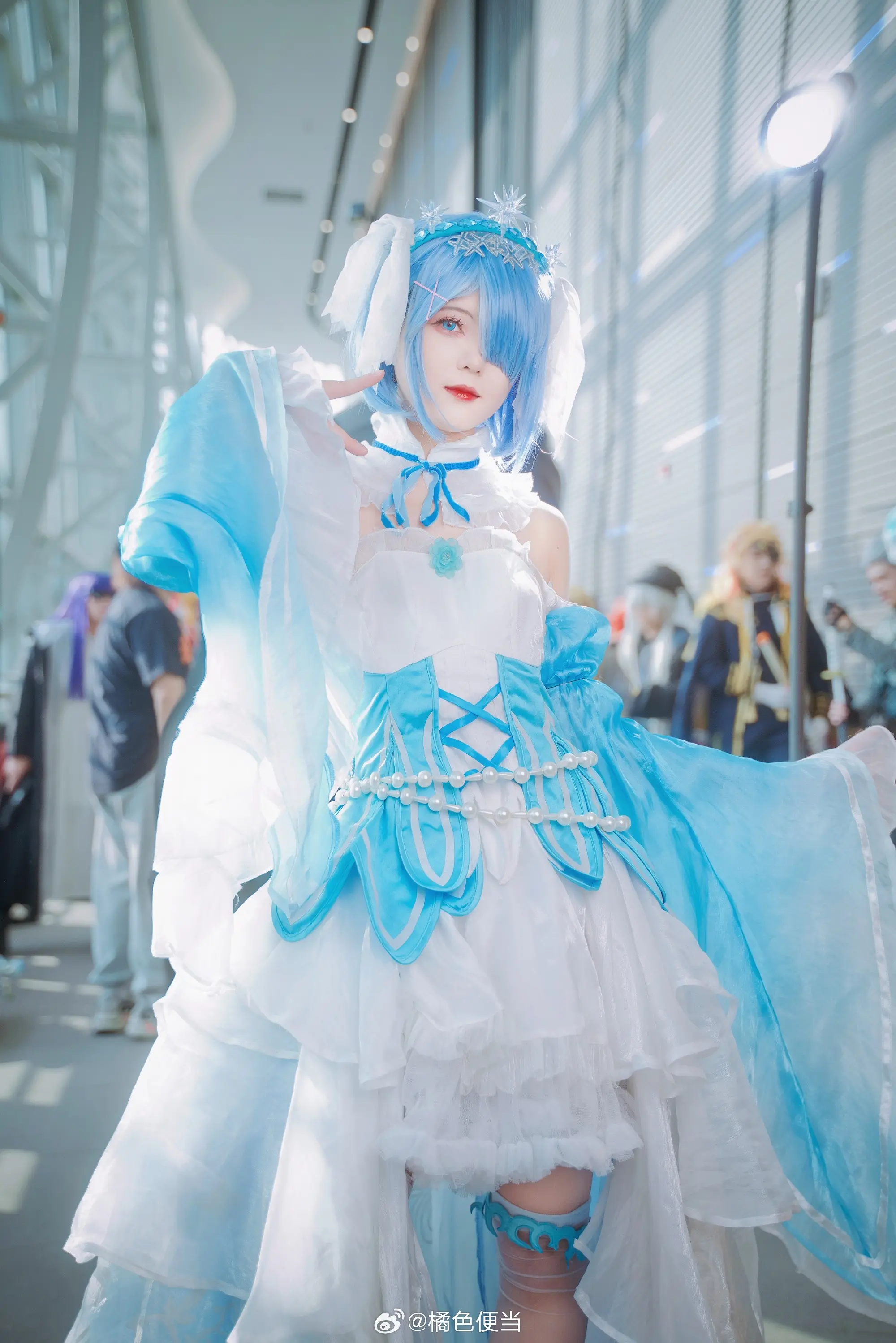 cosplay 蕾姆冰晶礼服cos@橘色便当 COSPLAY-第3张