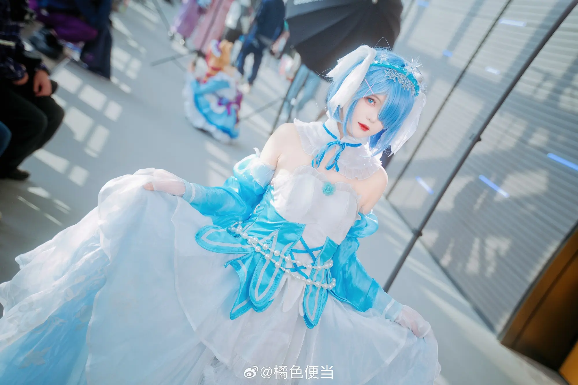 cosplay 蕾姆冰晶礼服cos@橘色便当 COSPLAY-第4张