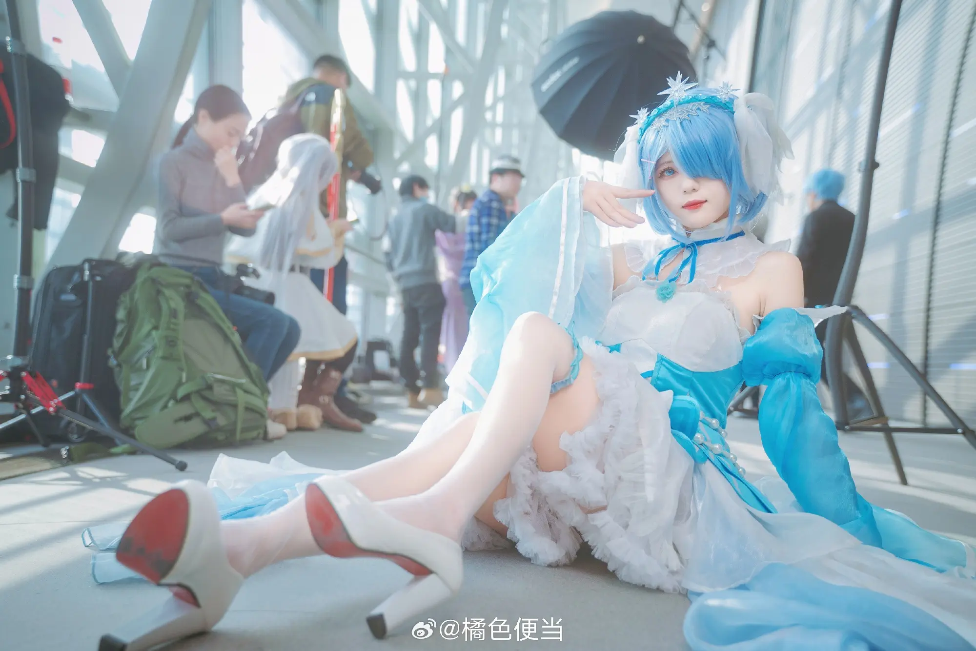 cosplay 蕾姆冰晶礼服cos@橘色便当 COSPLAY-第9张