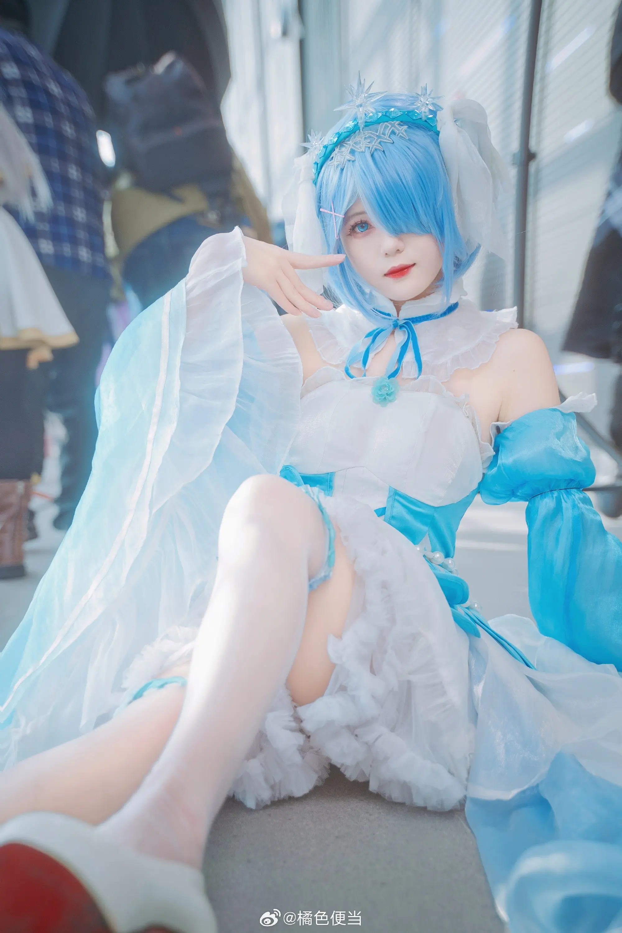 cosplay 蕾姆冰晶礼服cos@橘色便当-公众号小姨ai
