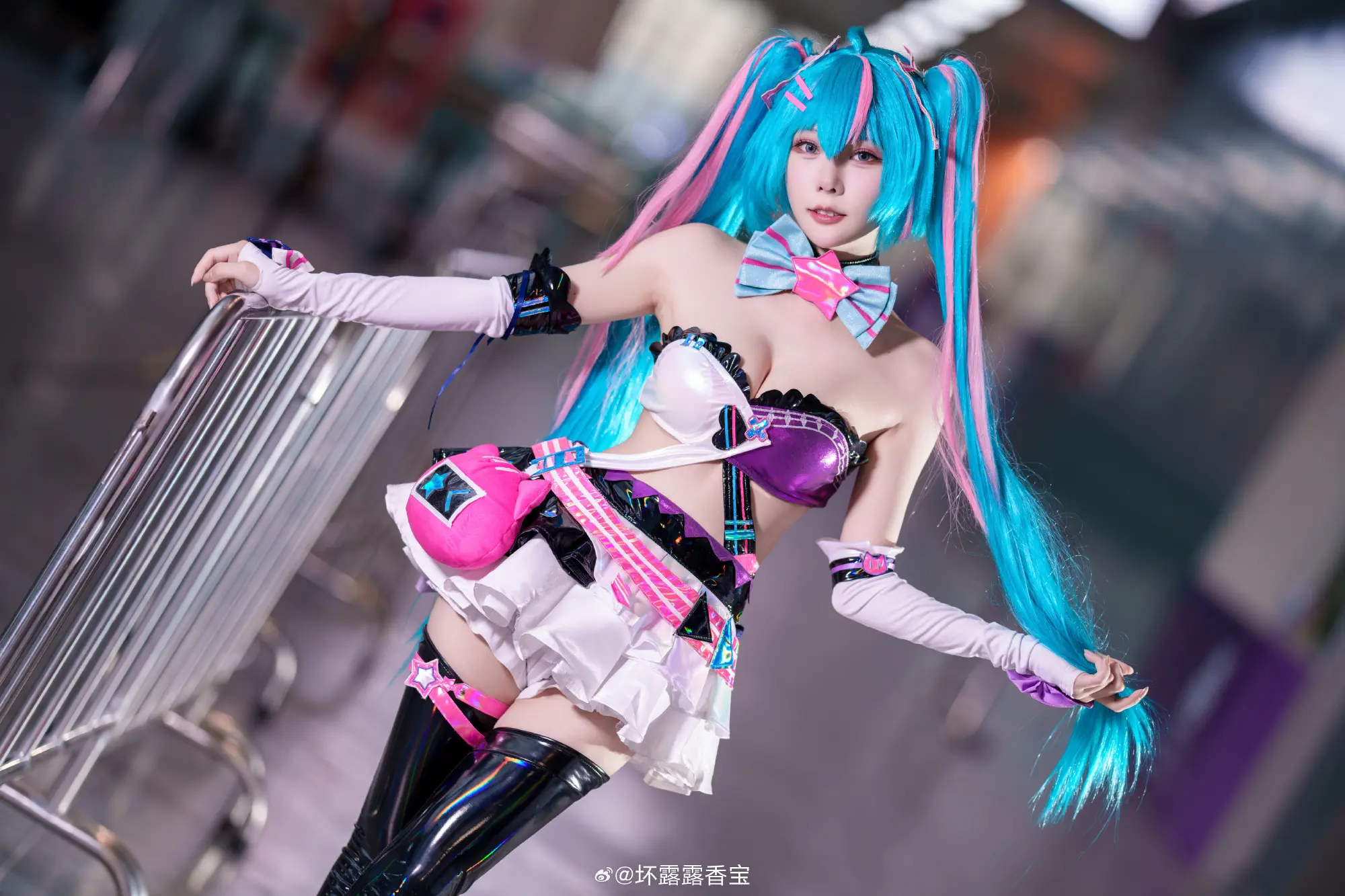 COSPLAY 这好像是我第一次cos初音未来@香草喵露露_ COSPLAY-第3张