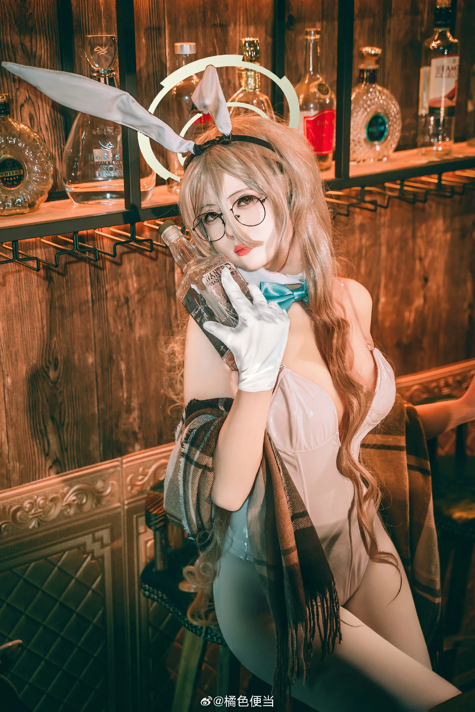 COSPLAY 碧蓝档案 室笠朱音兔女郎cos 朱音@橘色便当 COSPLAY-第7张