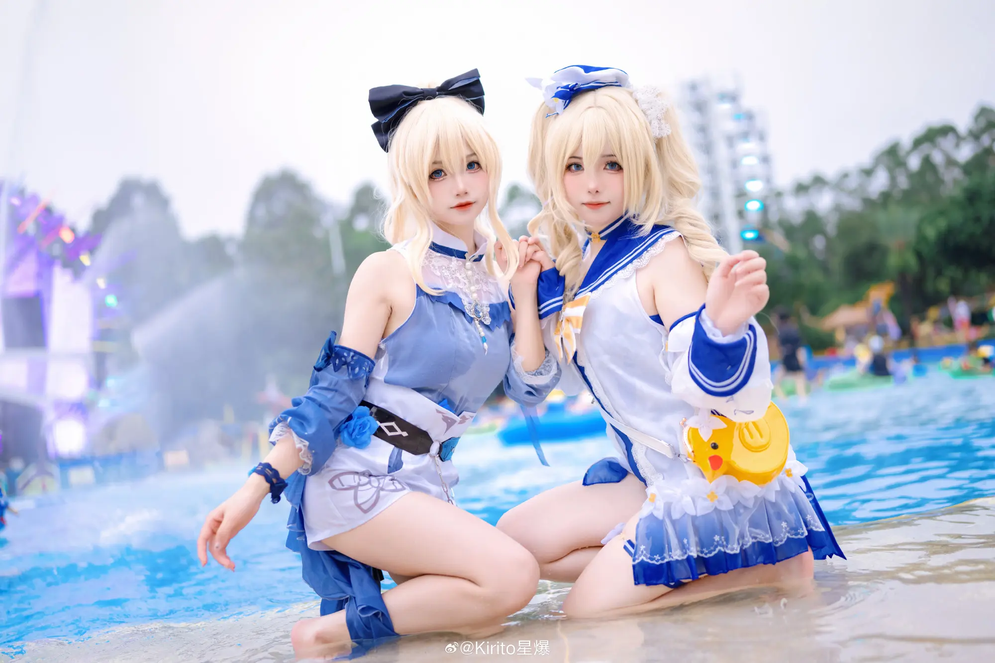 原神 芭芭拉 遇见夏天 琴@SASA小麋鹿  芭芭拉@一大碗杏仁豆腐-公众号小姨ai