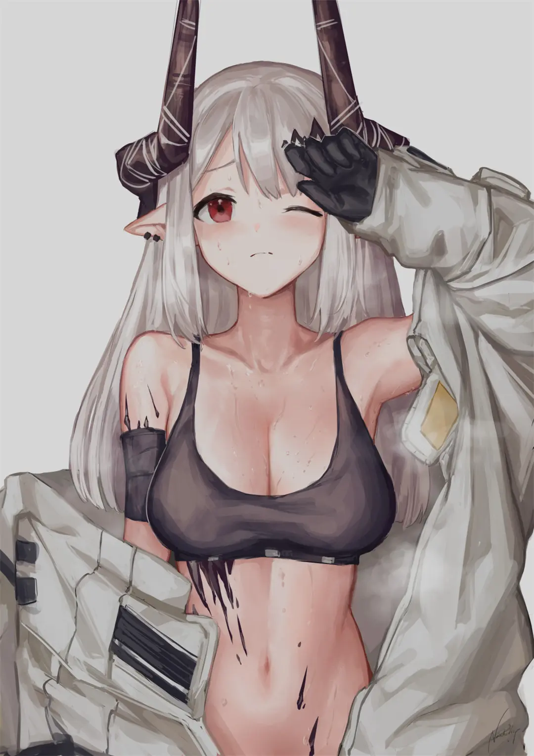 【插画美图】现在我只是罗德岛的干员，我服从您的指挥。明日方舟 泥岩插画壁纸特辑 P站美图-第13张