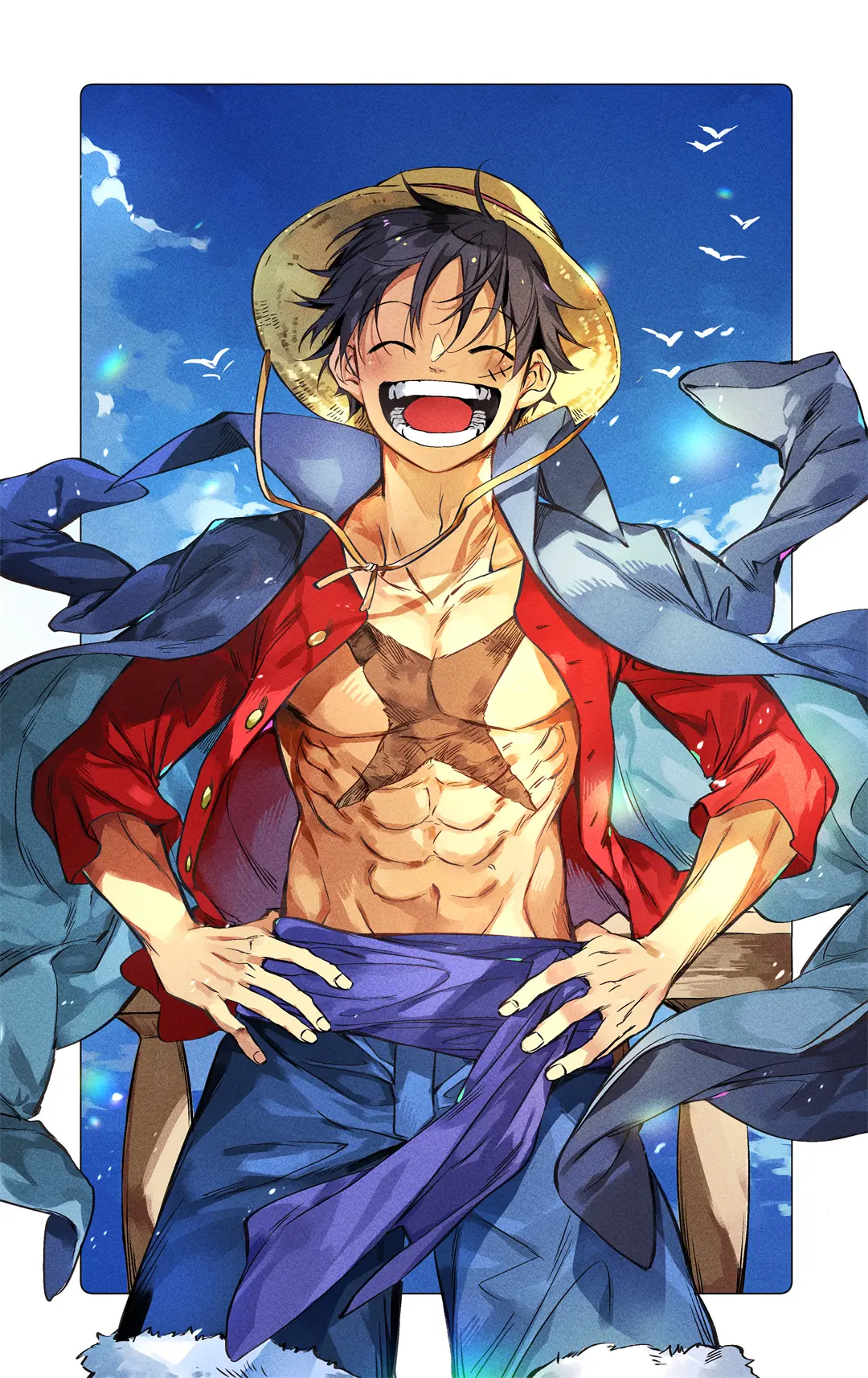 海賊王 路飞 Monkey D. Luffy 手机壁纸@ほろば　いさ子-公众号小姨ai