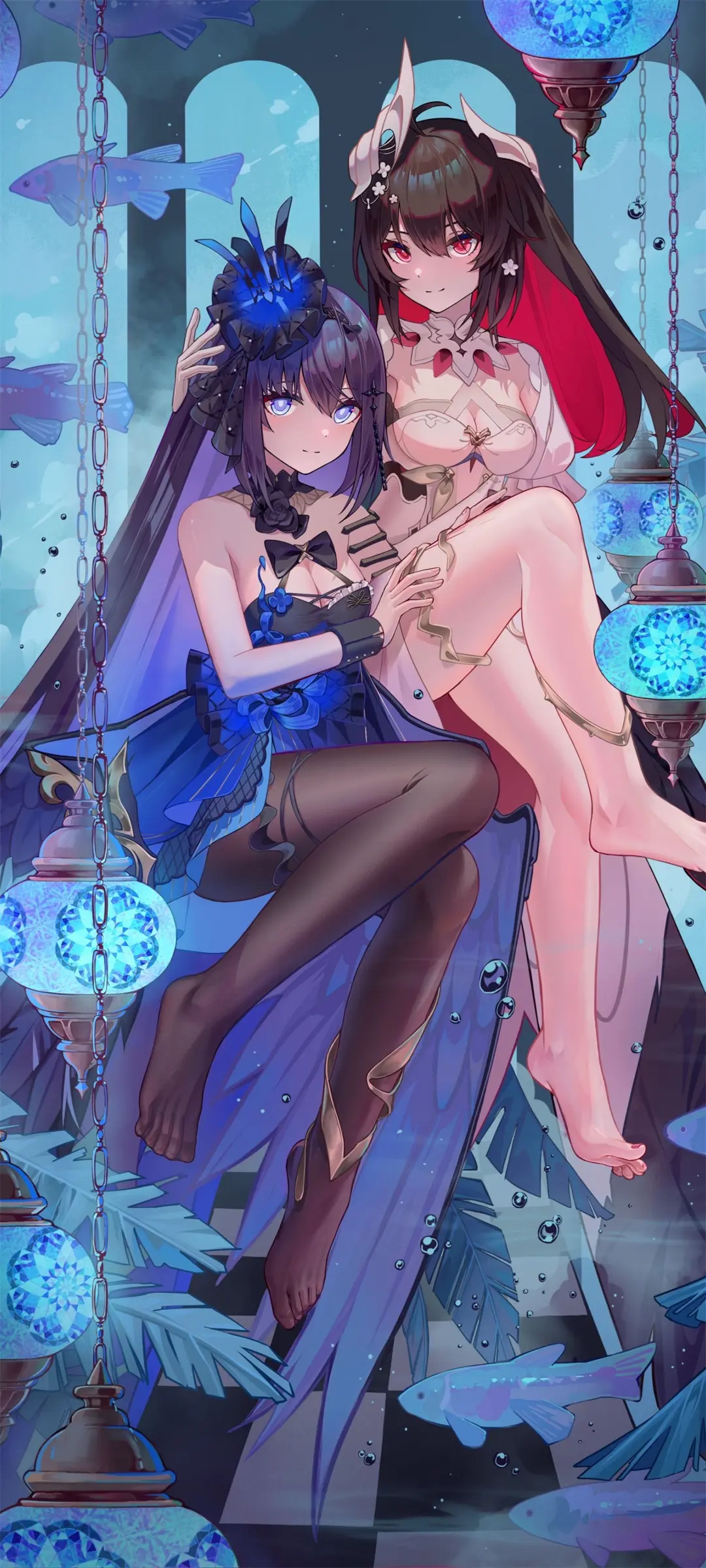 动漫壁纸 | 大海的呼啸声淹没了离别时的黄昏 P站美图-第3张