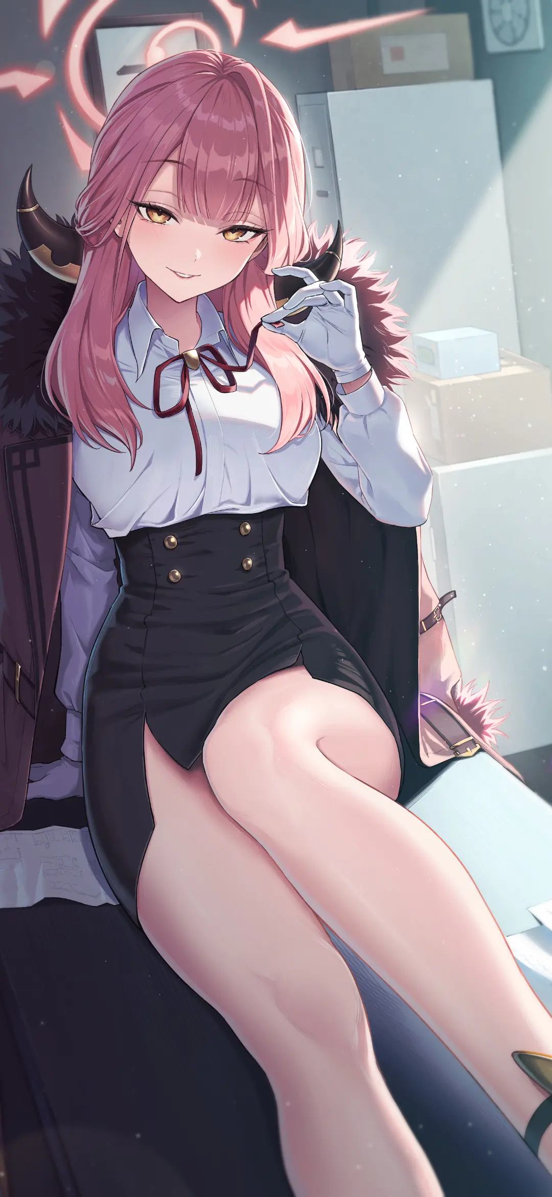 【动漫壁纸】碧蓝航线 圣园弥香 早濑优香 有粉毛的地方就有我，美图推荐。 壁纸-第2张