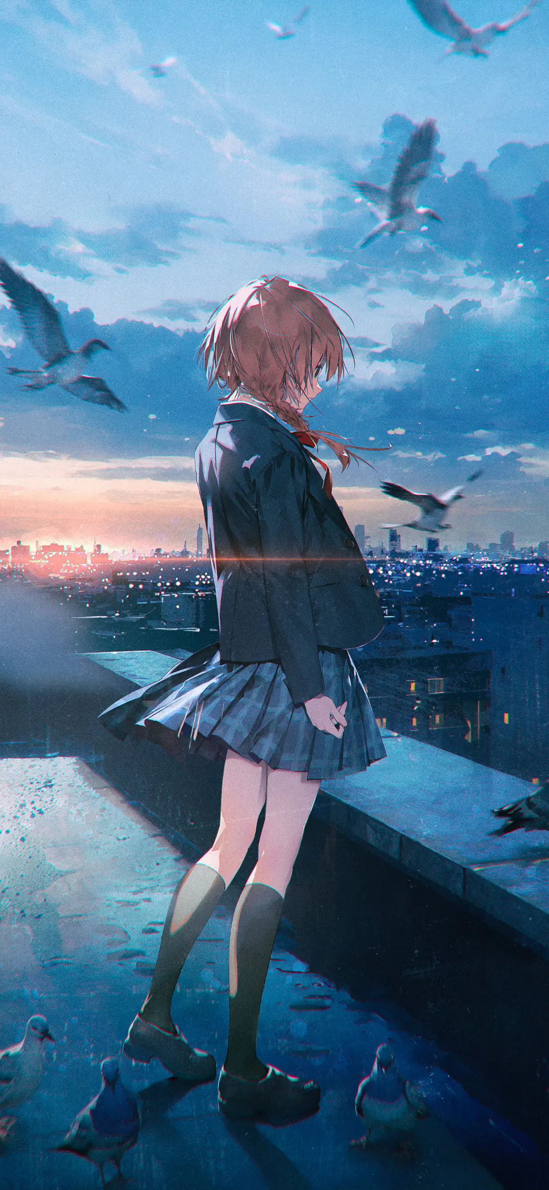 【动漫壁纸】崩坏：星穹铁道 卡芙卡  JK制服 才知失恋仿佛踏过生与死 壁纸-第3张