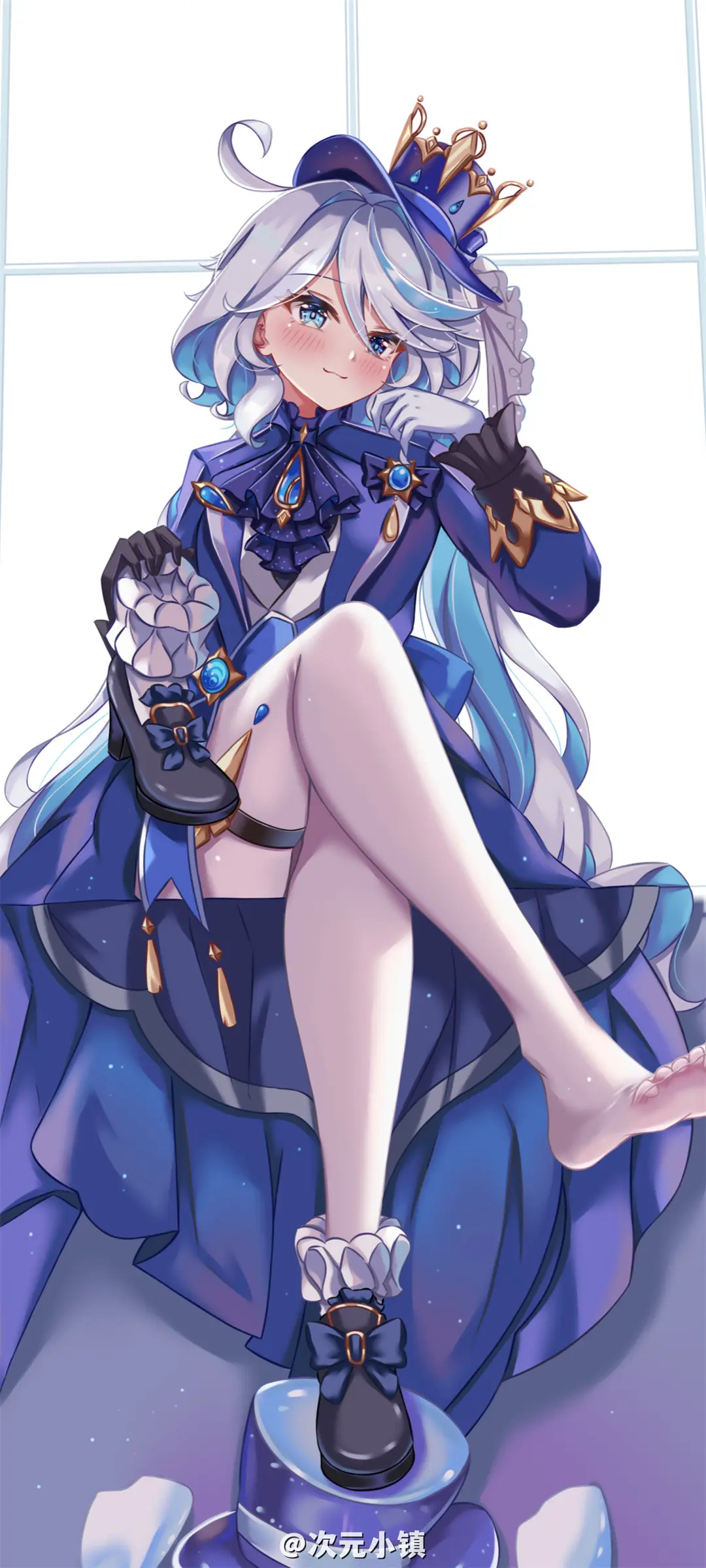 【动漫壁纸】原神 妮露 甘雨 白色连衣裙花束 碧蓝档案 黒舘ハルナ插画美图推荐 壁纸-第4张