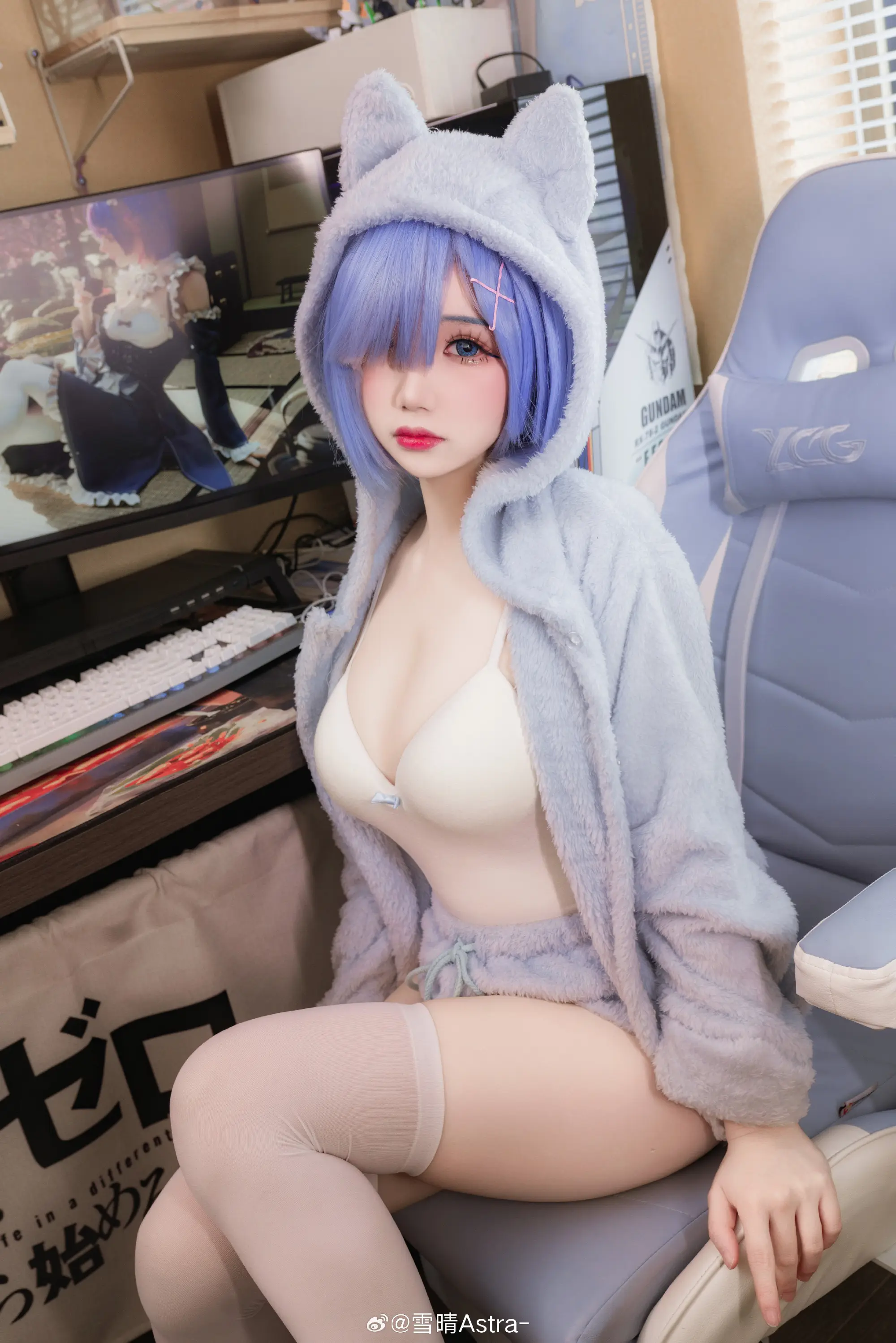 签收一只陪你宅家的蕾姆猫猫吧💙@雪晴Astra- COSPLAY-第9张