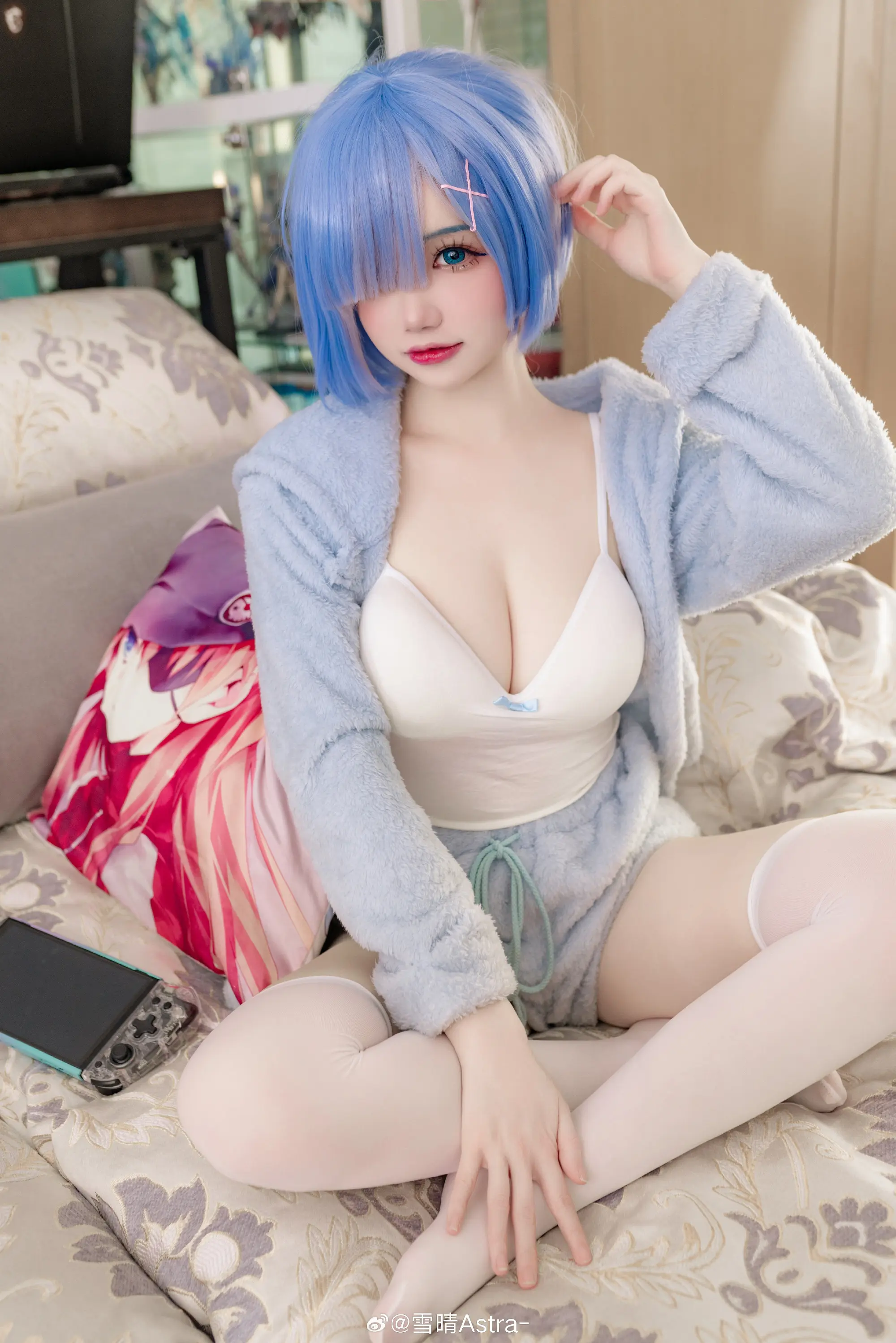签收一只陪你宅家的蕾姆猫猫吧💙@雪晴Astra- COSPLAY-第5张