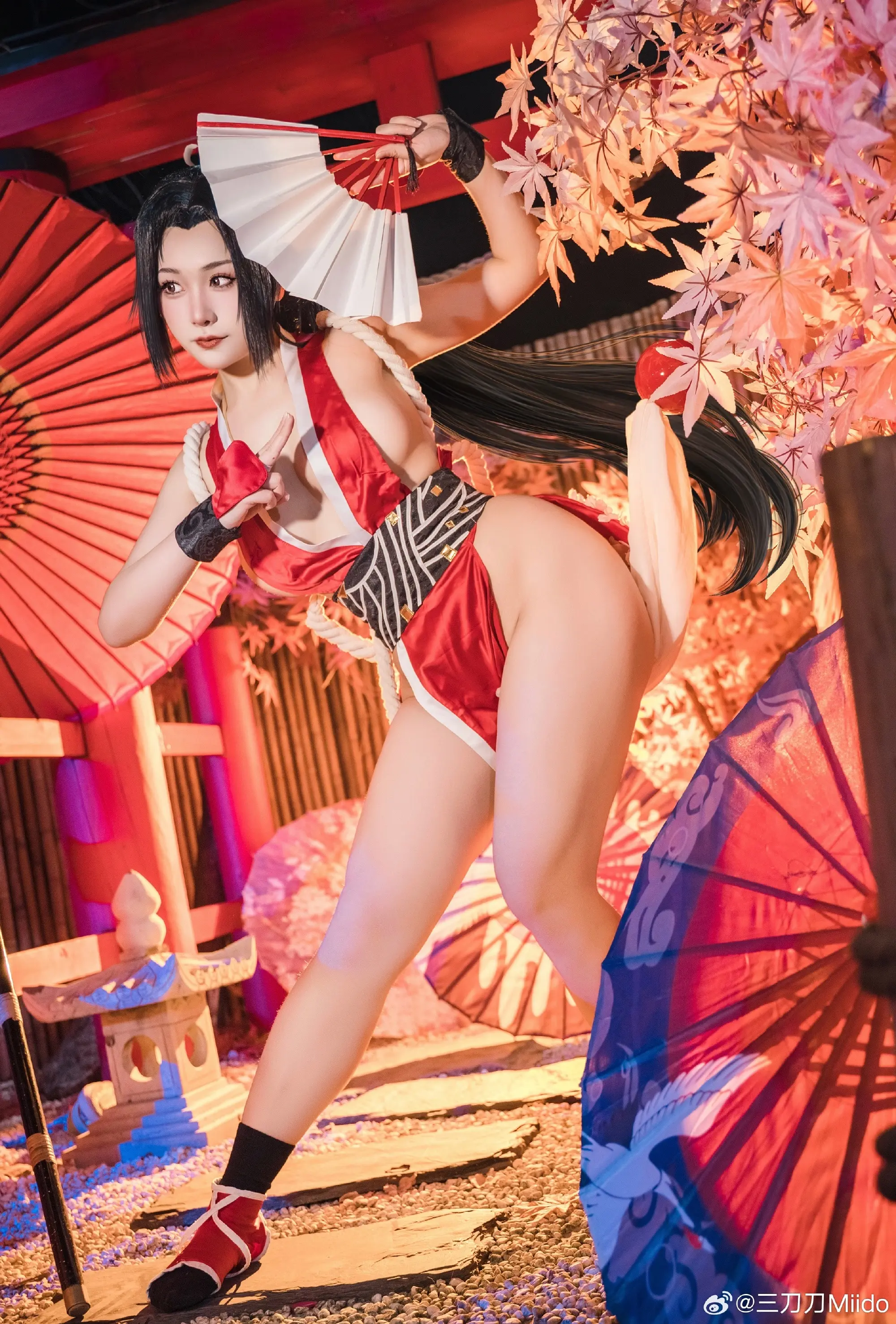 cosplay 不知火舞经典皮肤，初代女忍者参上！ 不知火舞@三刀刀Miido-公众号小姨ai