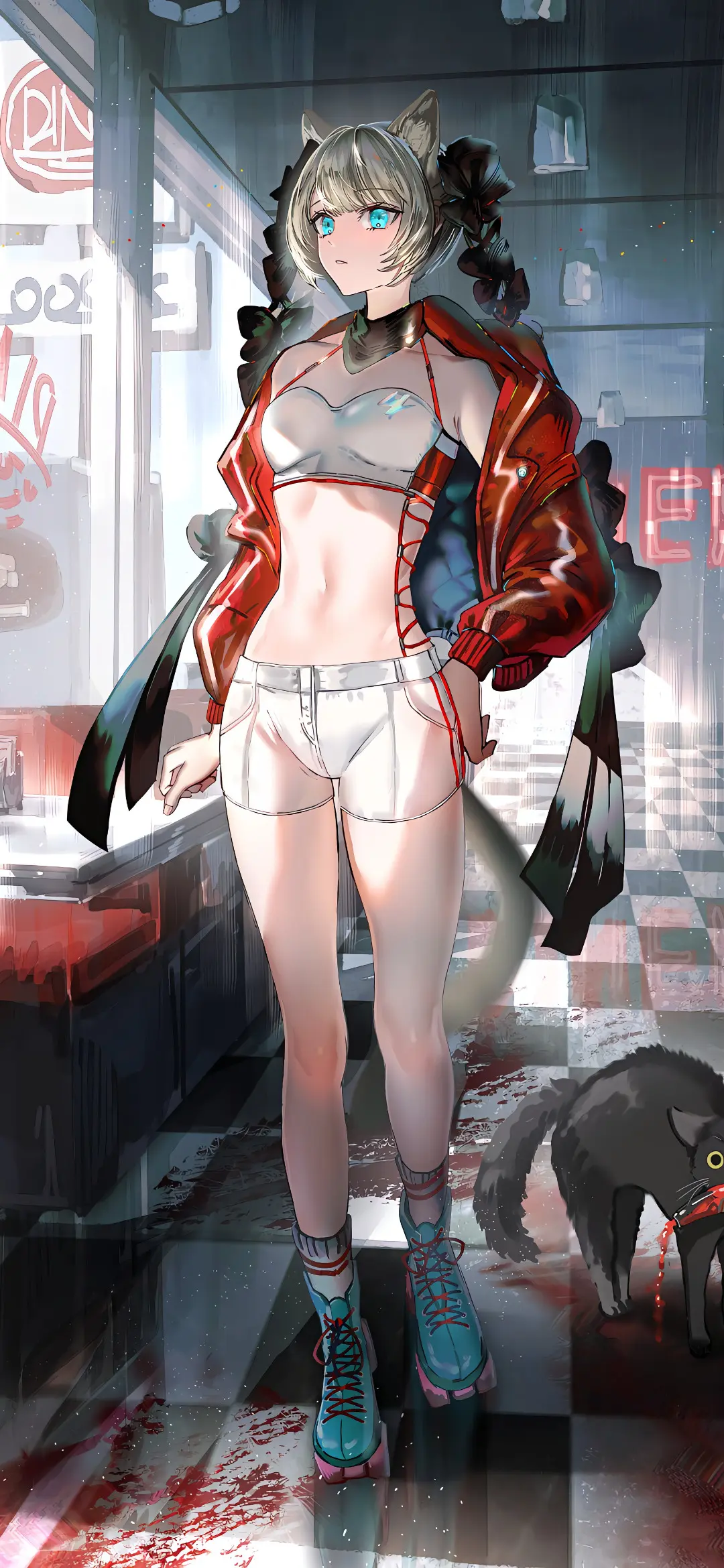 【动漫壁纸】粉毛兽耳少女 原神 八重神子 明日方舟 斯卡蒂 深夜里想着你心乱如麻 壁纸-第15张