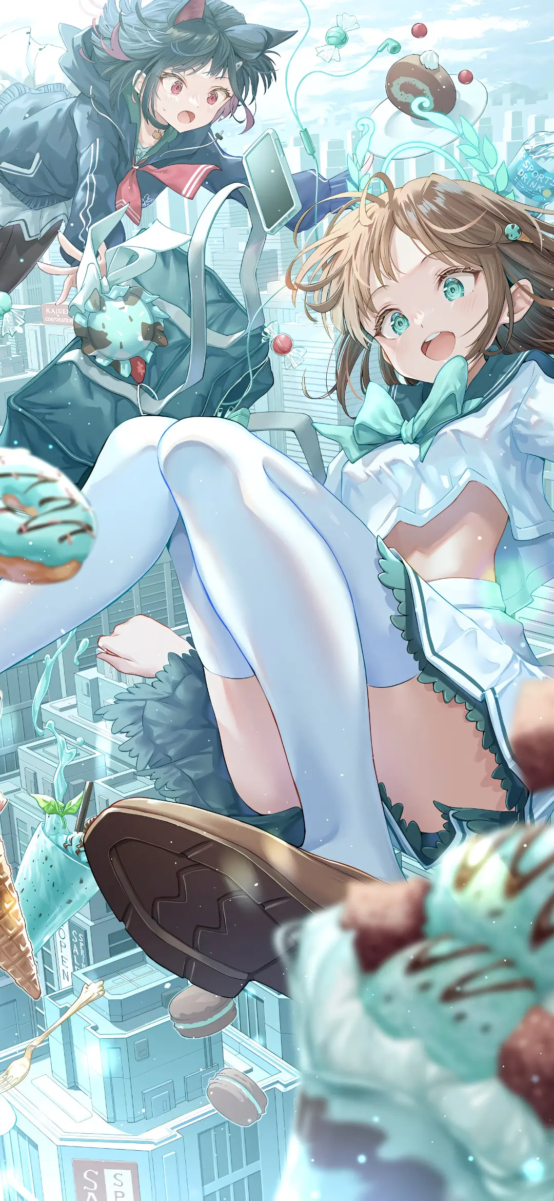 【动漫壁纸】粉毛兽耳少女 原神 八重神子 明日方舟 斯卡蒂 深夜里想着你心乱如麻-公众号小姨ai