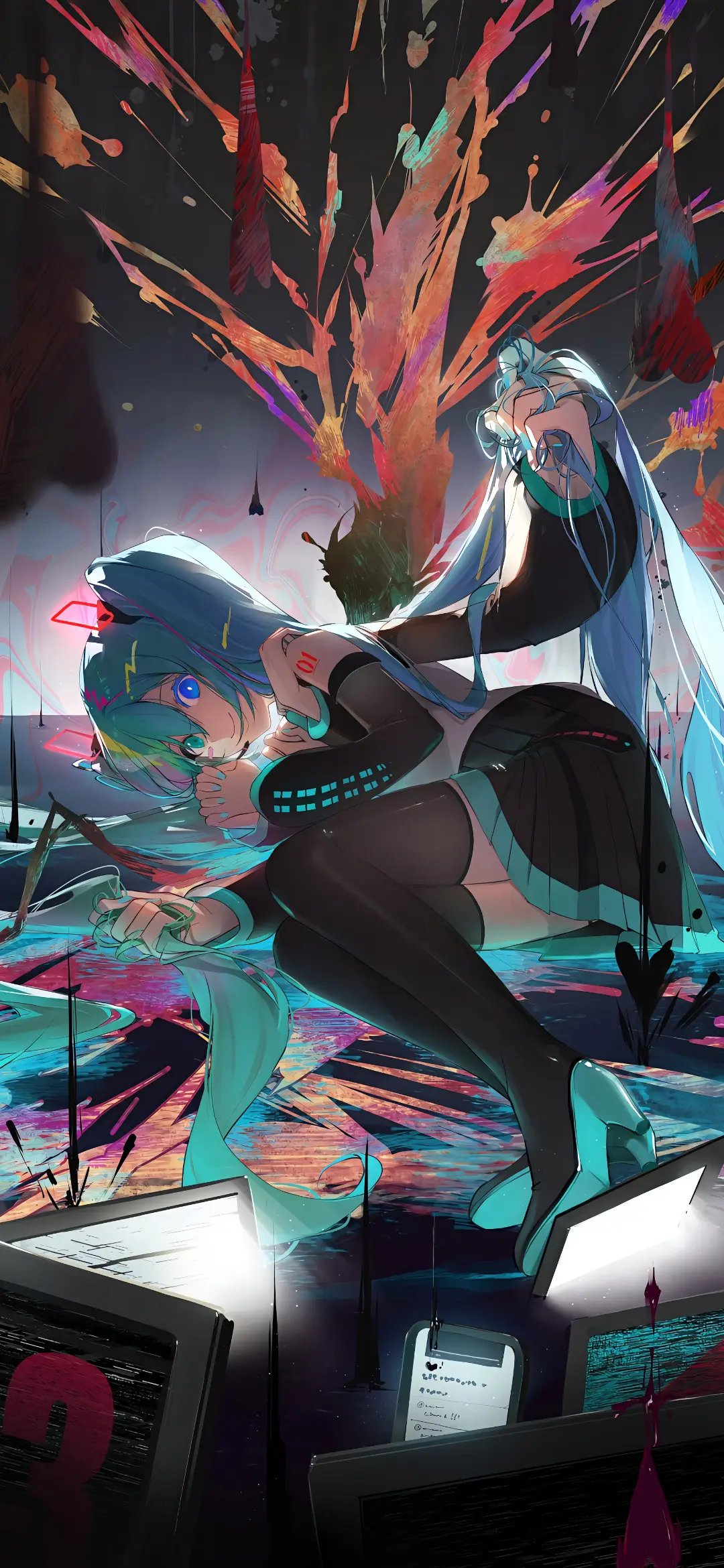 【动漫壁纸】初音未来 Miku公主 流萤 兽耳 制服少女 亲爱的你会不会有时候偶尔也曾想起我 壁纸-第1张