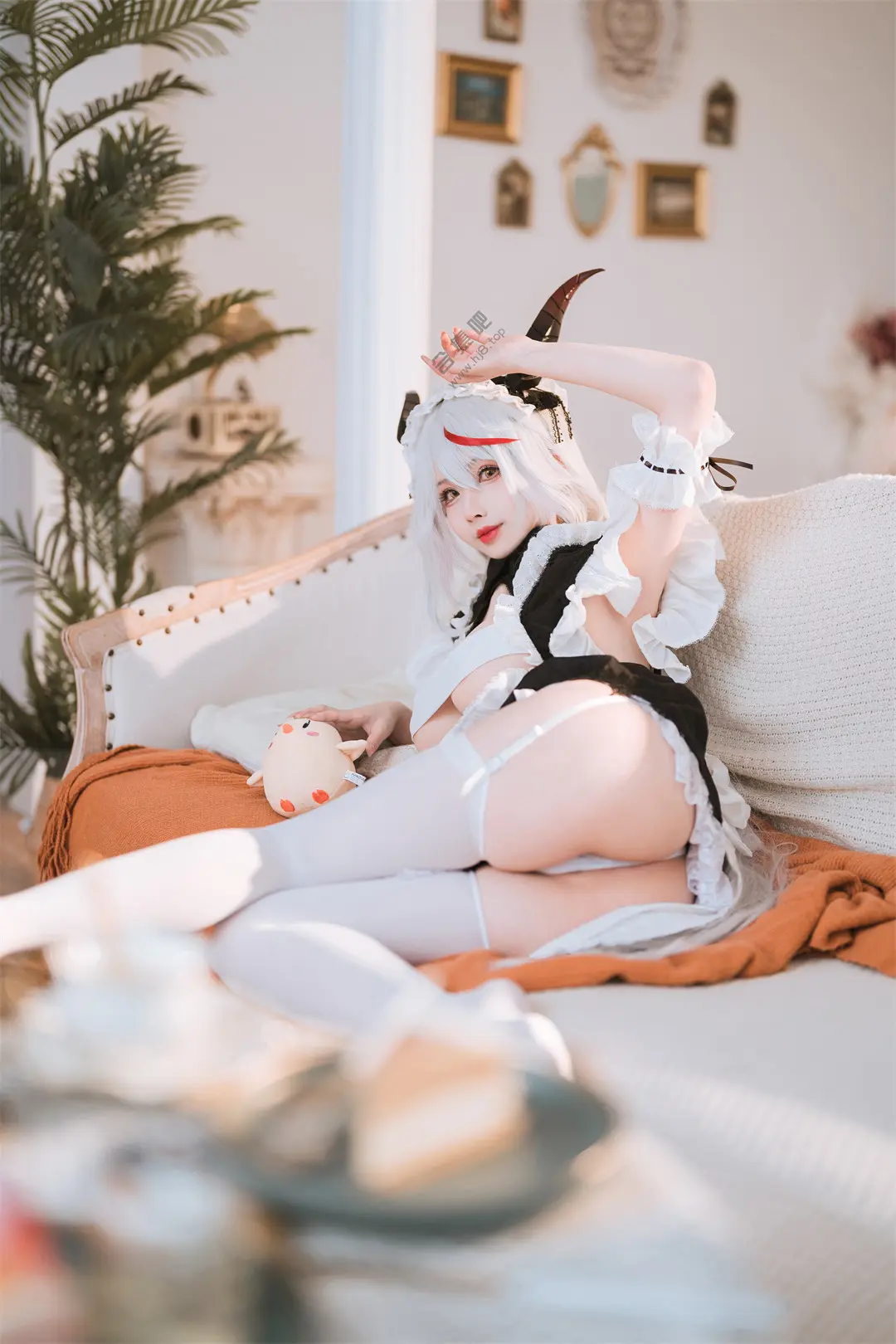 【COS精选】妄想航线 港区的龙女仆@rioko凉凉子 COSPLAY-第5张