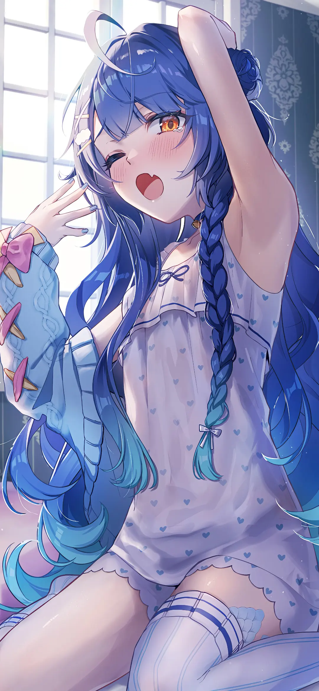 【动漫壁纸】原神 申鹤 兽耳银发少女 花火 我最想念炙热 傍晚相拥 你在身边 壁纸-第1张