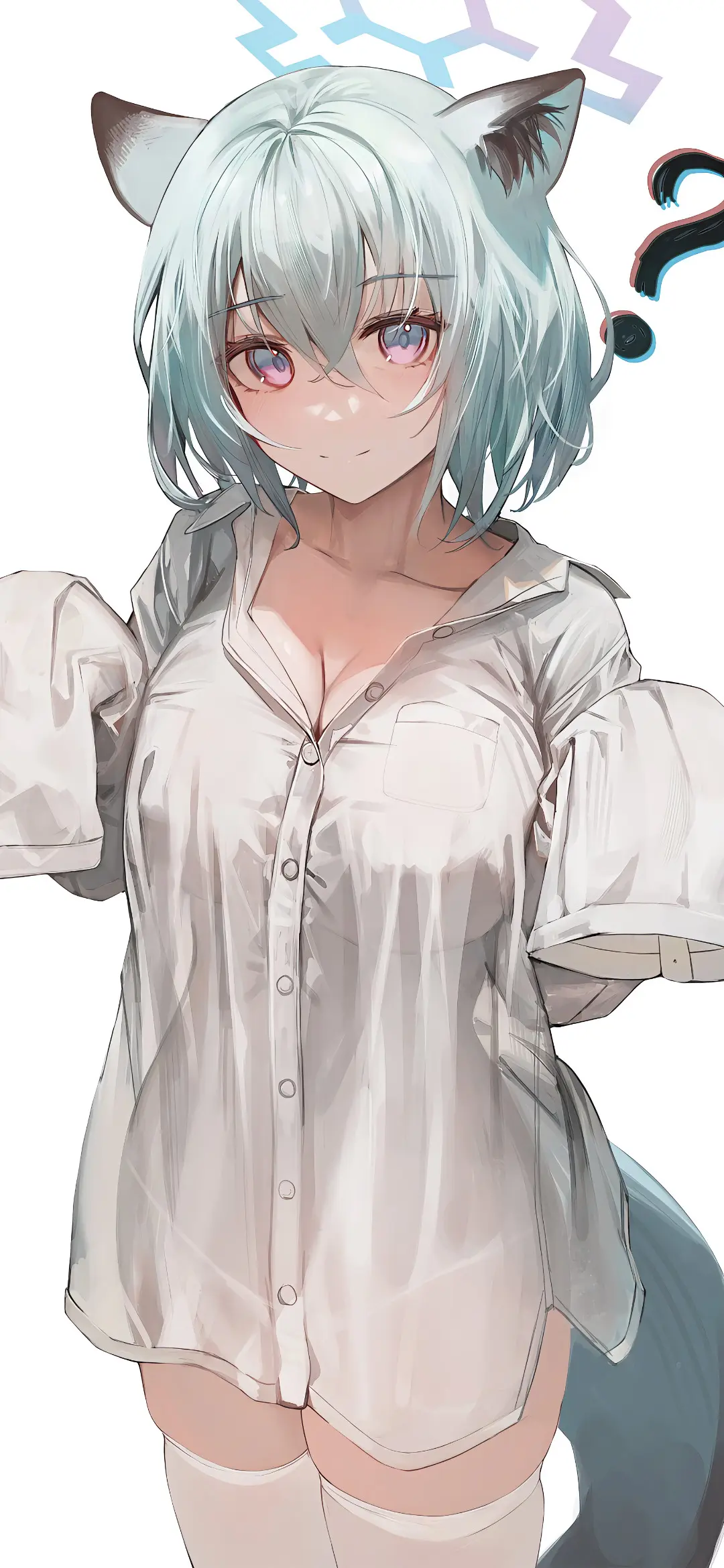 【动漫壁纸】原神 申鹤 兽耳银发少女 花火 我最想念炙热 傍晚相拥 你在身边 壁纸-第5张