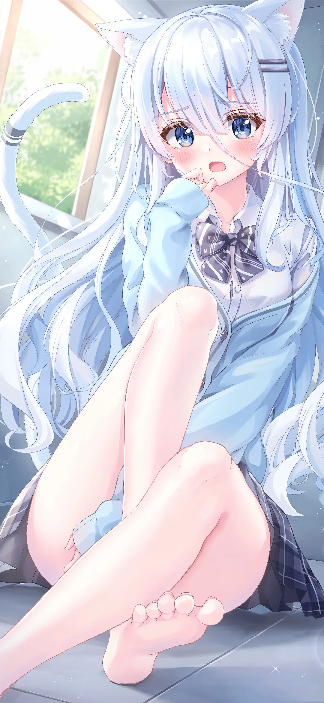 【动漫壁纸】原神 申鹤 兽耳银发少女 花火 我最想念炙热 傍晚相拥 你在身边 壁纸-第7张
