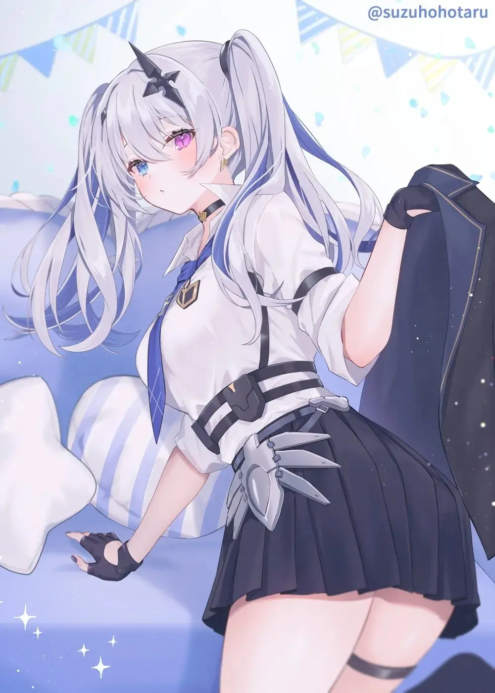 【动漫壁纸】短裙少女，芙宁娜 初音未来 花火 这执念 又多少遍 触动了心弦 手机壁纸-第4张
