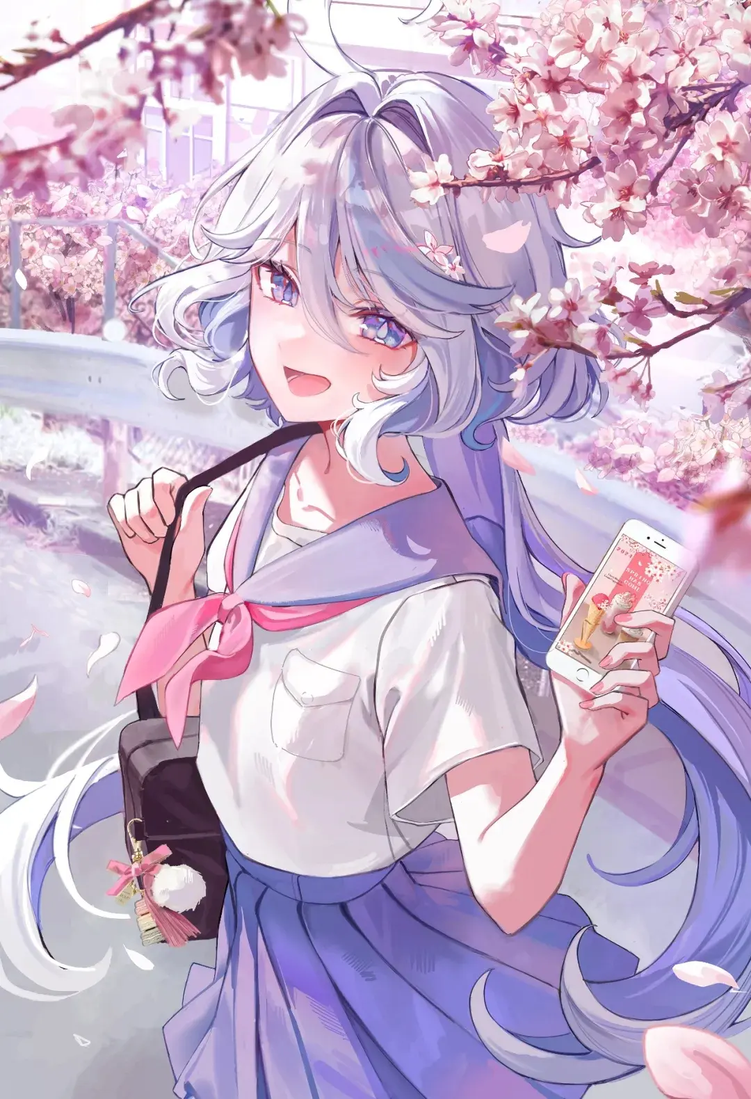 【动漫壁纸】短裙少女，芙宁娜 初音未来 花火 这执念 又多少遍 触动了心弦 手机壁纸-第7张