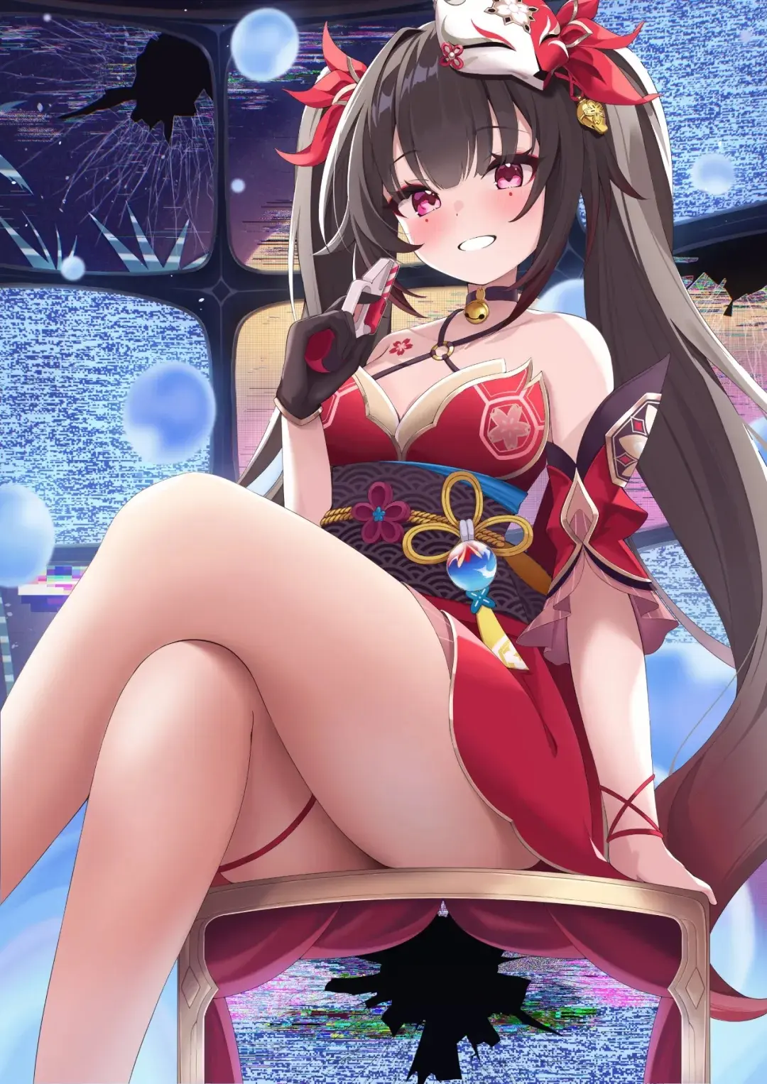 【动漫壁纸】短裙少女，芙宁娜 初音未来 花火 这执念 又多少遍 触动了心弦 手机壁纸-第16张