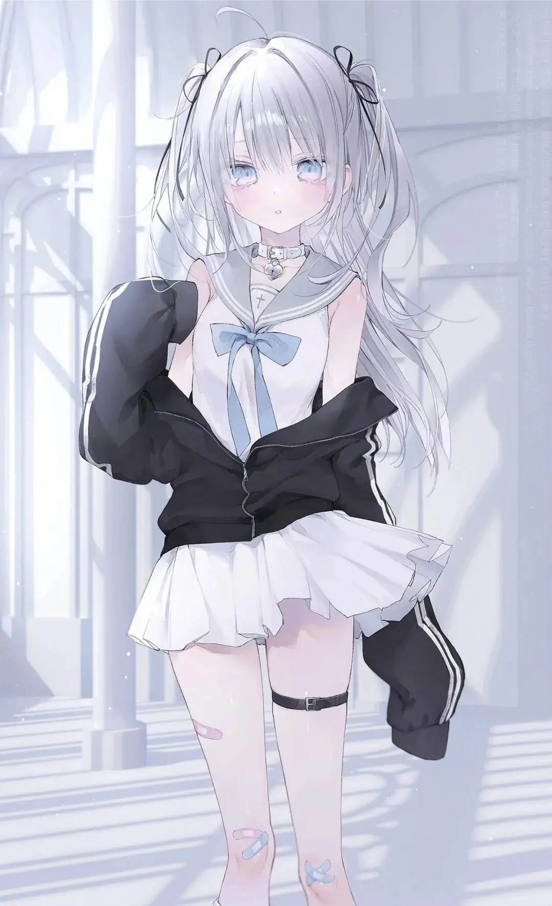 【动漫壁纸】金发少女 连衣裙美少女 砂狼白子  当你说再见以后 所有笑容都黯然褪色 手机壁纸-第7张