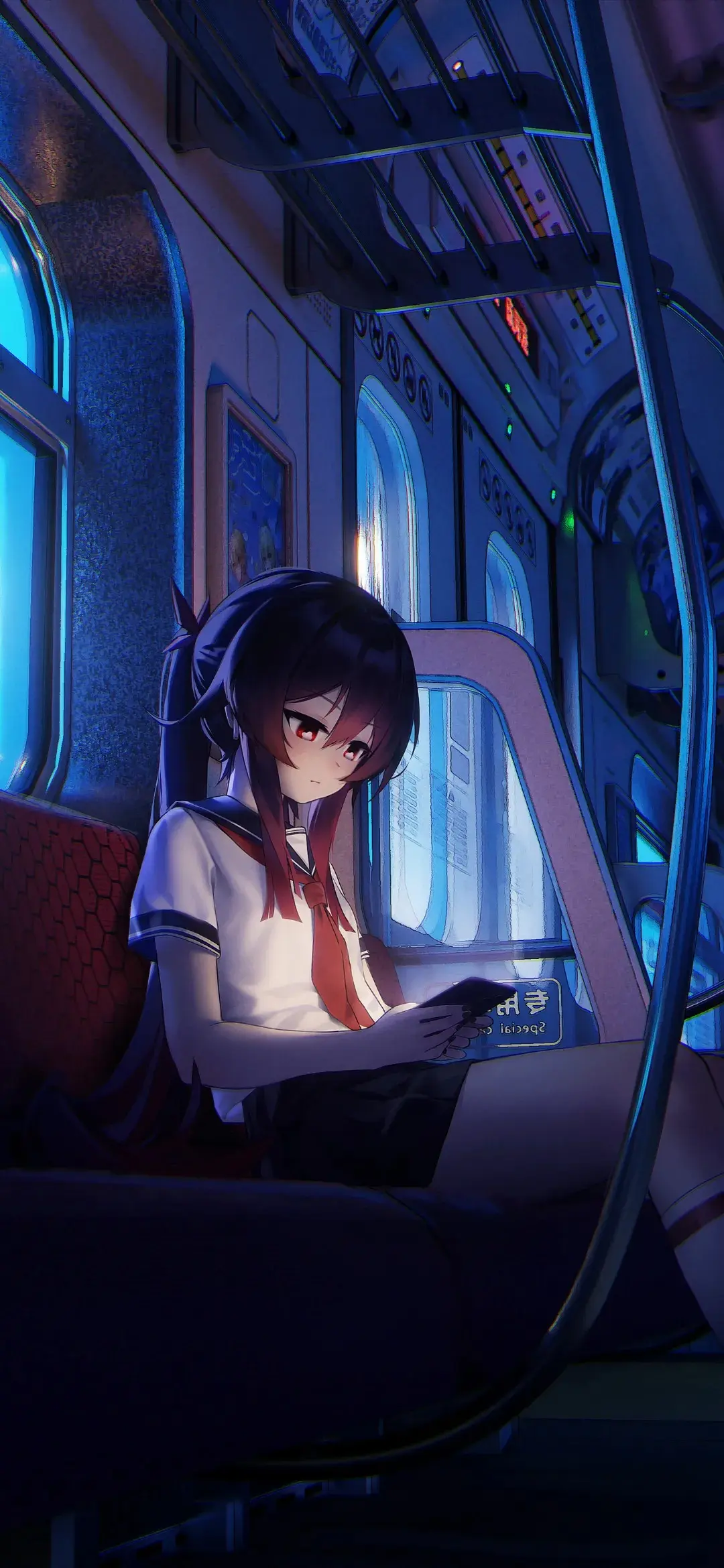 【动漫壁纸】高铁 JK制服少女 原神 芙宁娜 崩坏 黄泉 2B小姐姐 尘缘似一场花雨 手机壁纸-第9张