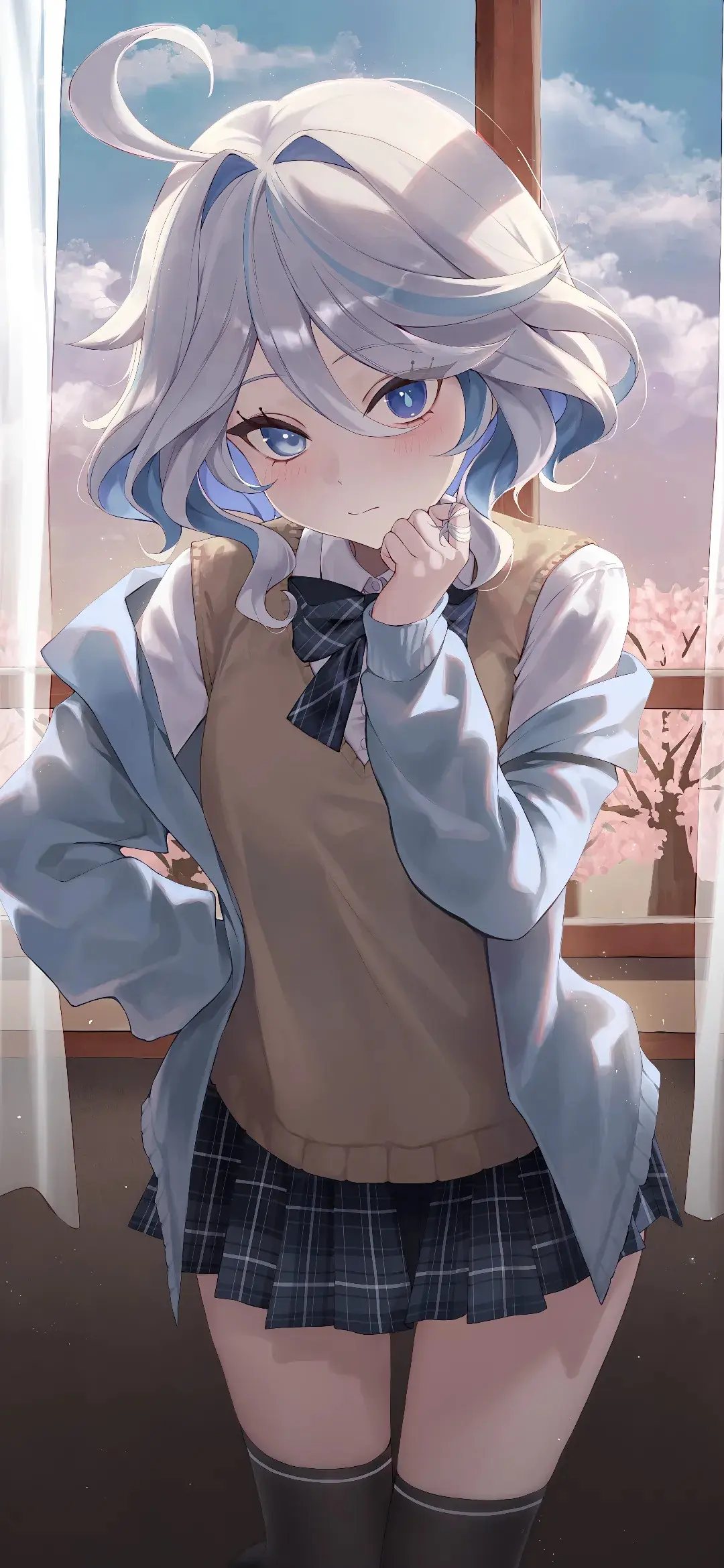 【动漫壁纸】高铁 JK制服少女 原神 芙宁娜 崩坏 黄泉 2B小姐姐 尘缘似一场花雨 手机壁纸-第16张