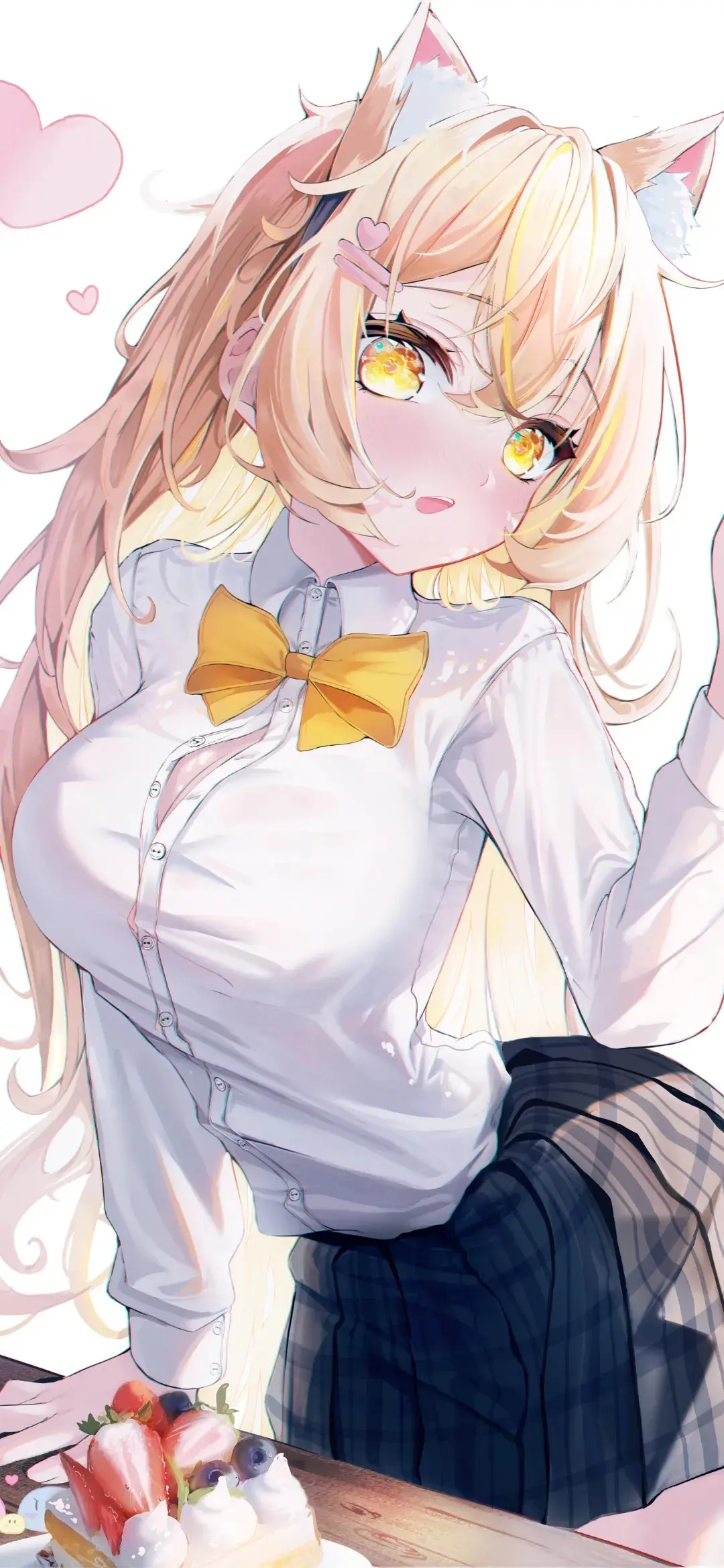【动漫壁纸】毛白美少女 双马尾 兽耳少女 其实你从来未曾想为我停留 哪怕一秒 手机壁纸-第9张