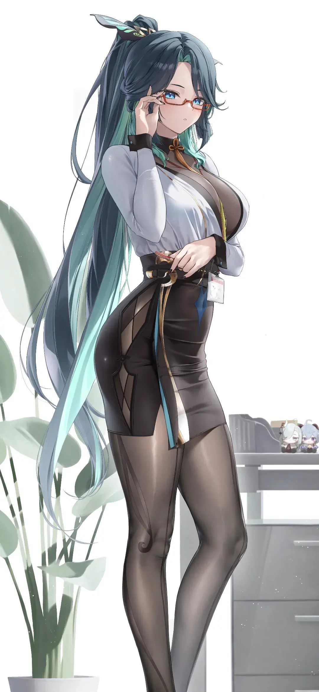 【动漫壁纸】JK制服 原神 甘雨 初音未来 枝头红杏黯然沉香  折满一簇为你斟藏 手机壁纸-第4张