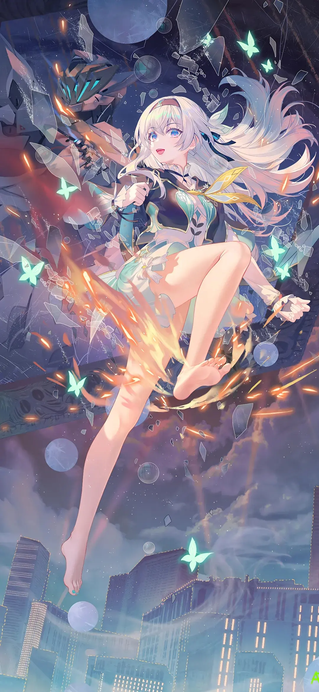 【动漫壁纸】碧蓝档案 垃圾兔 崩铁 流萤 白毛美少女 如果爱太荒凉 我陪你梦一场 赎回你所有泪光 手机壁纸-第16张