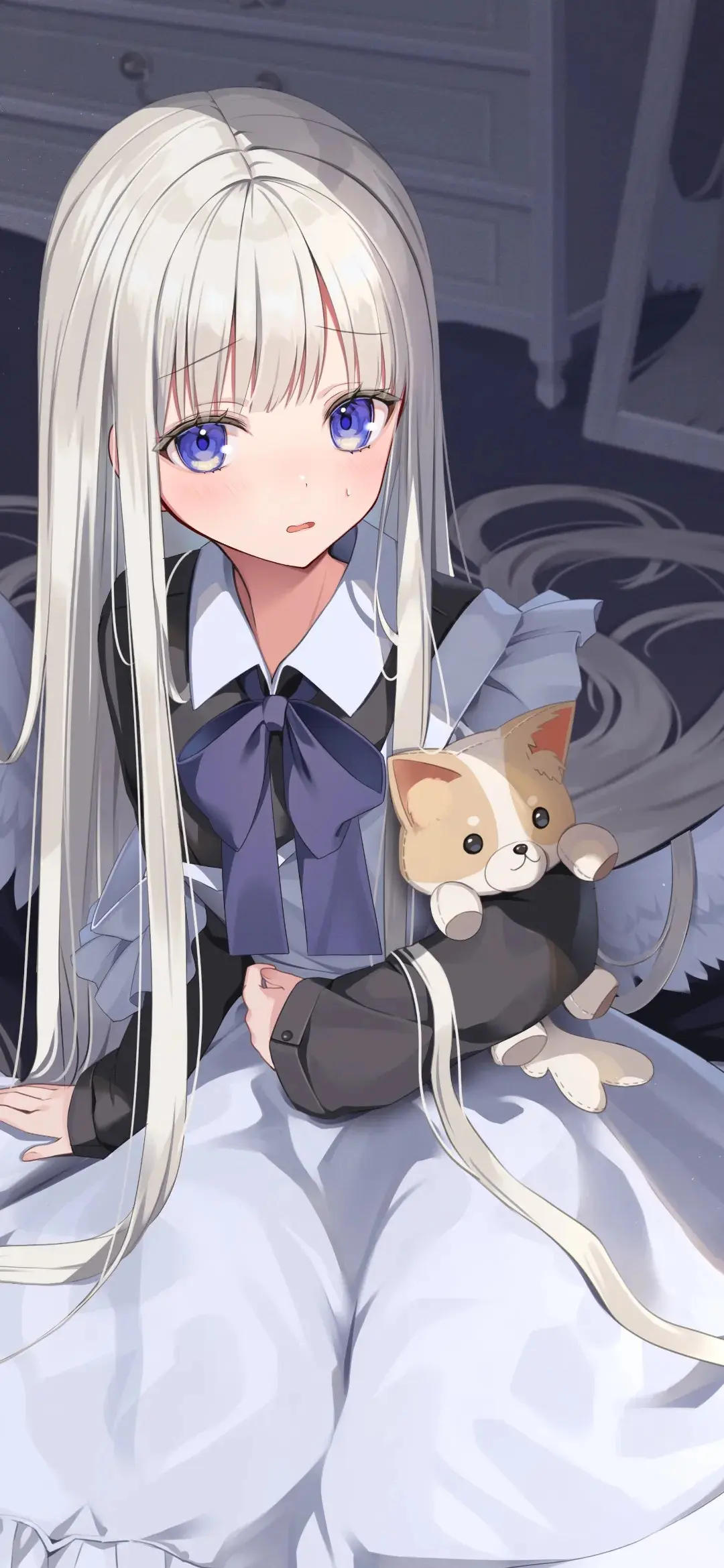 【动漫壁纸】白毛美少女 兽耳少女 JK女高 少年有梦，就放肆的去追逐吧！ 手机壁纸-第9张
