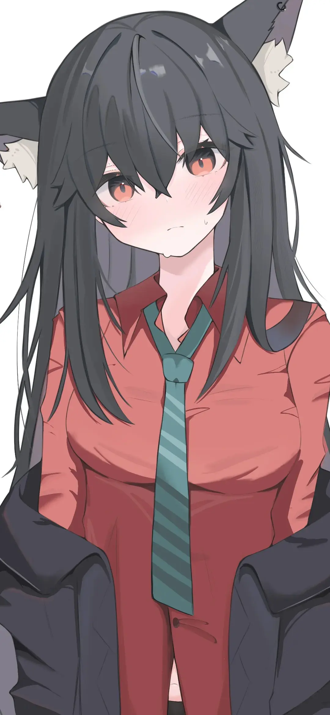 【动漫壁纸】白毛美少女 兽耳少女 JK女高 少年有梦，就放肆的去追逐吧！ 手机壁纸-第13张