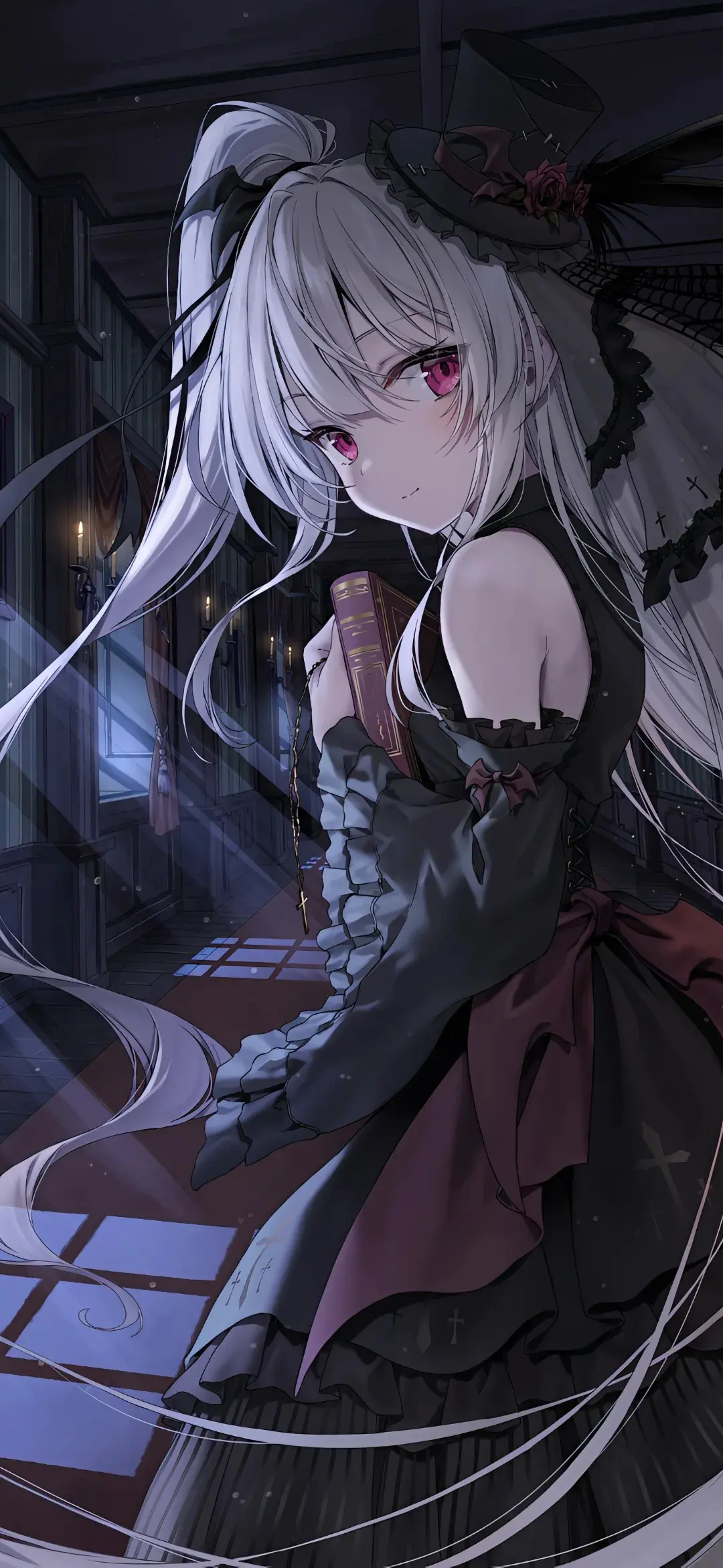 【动漫壁纸】刻晴 雷姆 兽耳白毛美少女 流萤 记得有个傻瓜用尽全力爱过你啊 手机壁纸-第3张