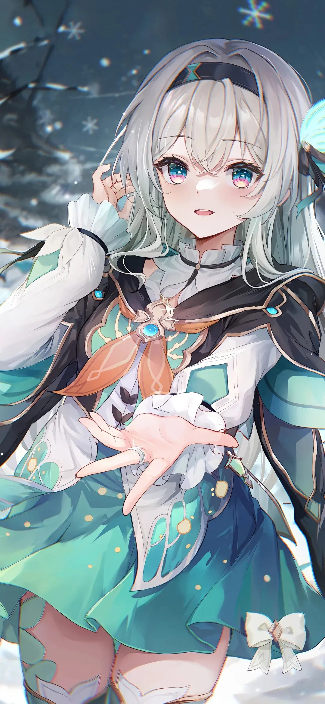 【动漫壁纸】刻晴 雷姆 兽耳白毛美少女 流萤 记得有个傻瓜用尽全力爱过你啊 手机壁纸-第7张