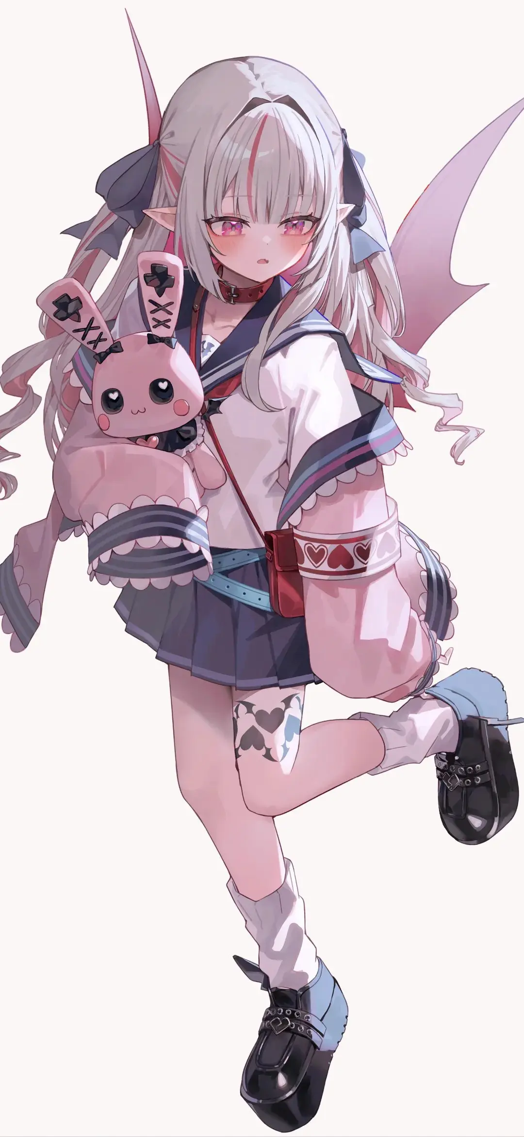 【动漫壁纸】刻晴 雷姆 兽耳白毛美少女 流萤 记得有个傻瓜用尽全力爱过你啊 手机壁纸-第10张