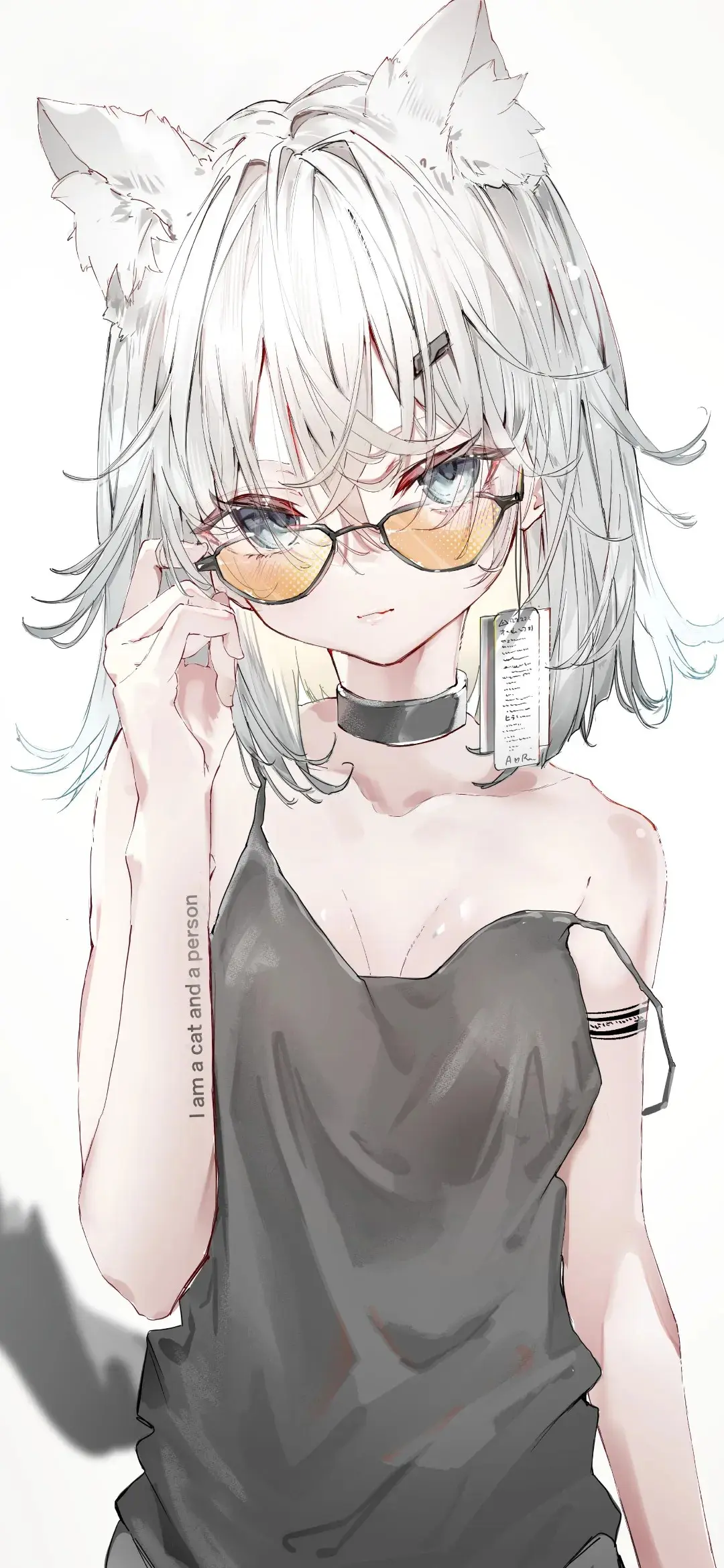 【动漫壁纸】刻晴 雷姆 兽耳白毛美少女 流萤 记得有个傻瓜用尽全力爱过你啊 手机壁纸-第11张